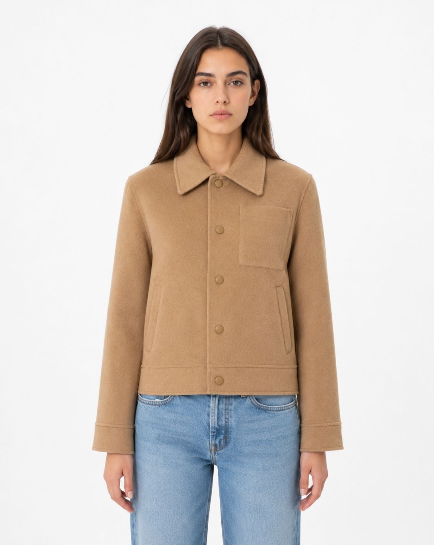 Chaqueta Ami Paris Boxy Buttoned FJK265WV0217 A298 MASTICBEIG AMI PARIS 