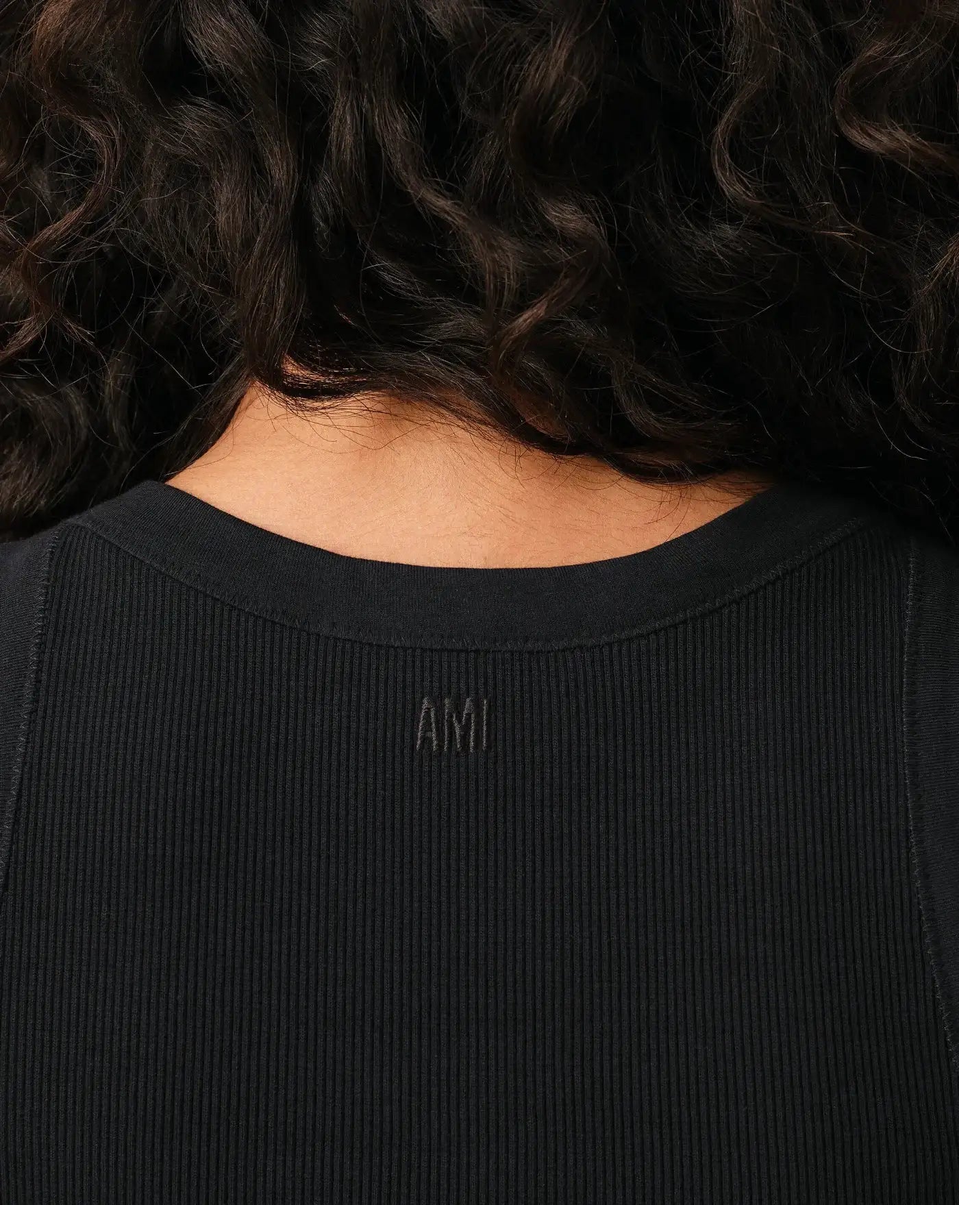 Top Ami Paris Tanktop Quota FTP811JE0117 045 BLACK/WHITE CREAM AMI PARIS 