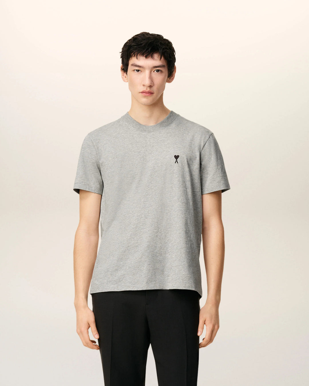 Camiseta Ami Paris Ami de Coeur FTS347724 0951 HEATHER ASH GREY AMI PARIS 