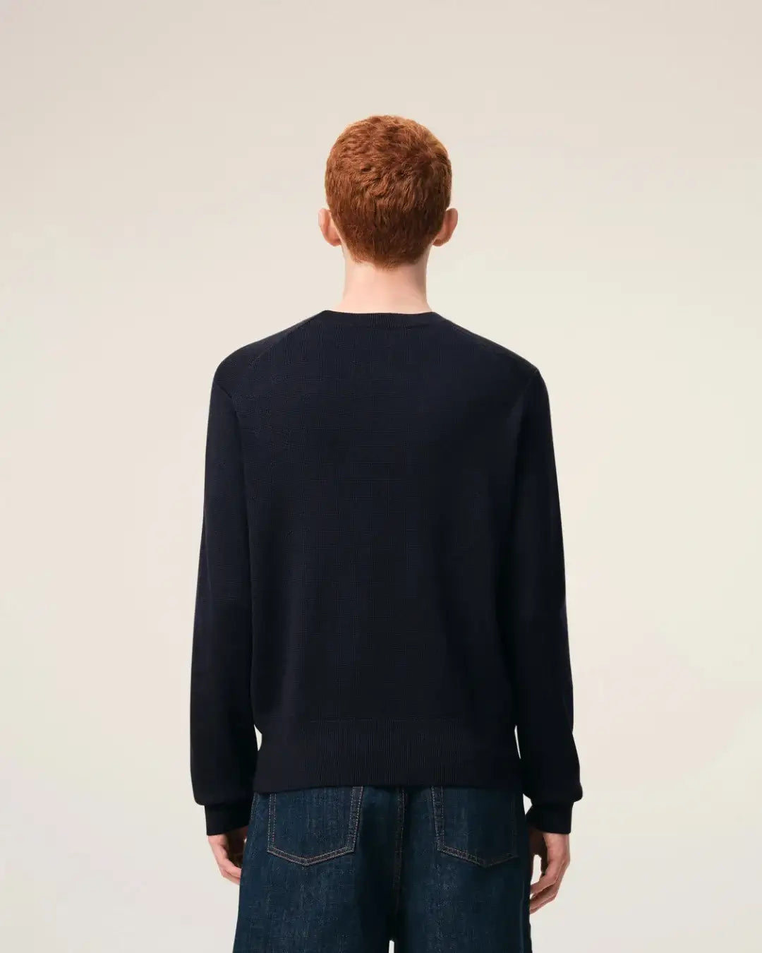 Jersey Ami Paris Quota Crewneck Sweater with Ami de Coeur HKS826 001 414 NAVY/RED AMI PARIS 