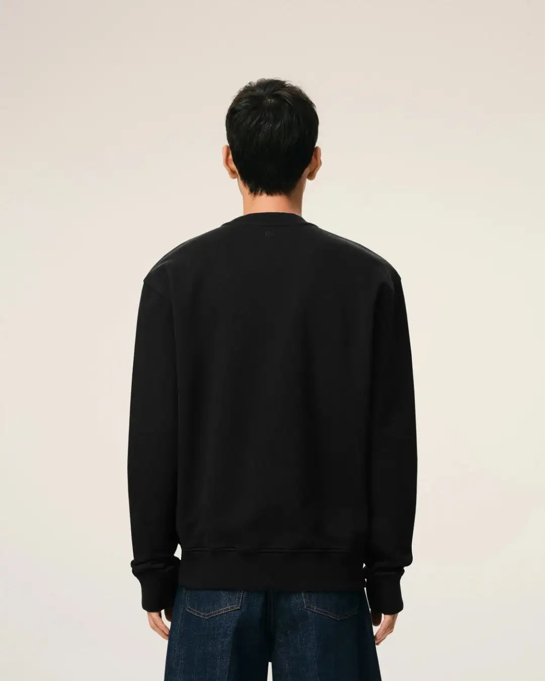 Sudadera Ami Paris with Contrasted Ami de Coeur HSW763 730 045 BLACK/WHITE CREAM AMI PARIS 