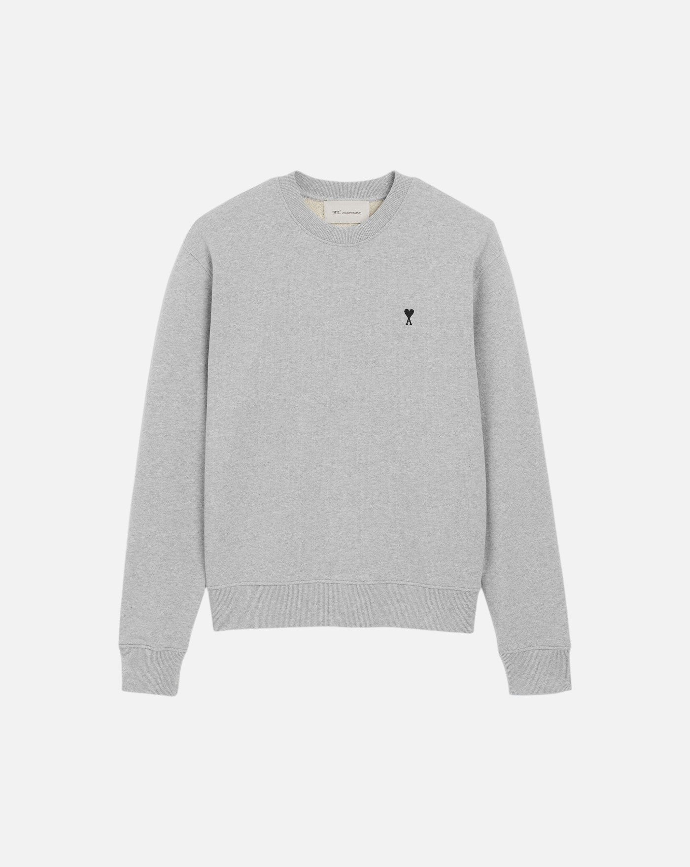 Sudadera Ami Paris with Contrasted Ami de Coeur HSW763 730 0951 HEATHER ASH GREY AMI PARIS 
