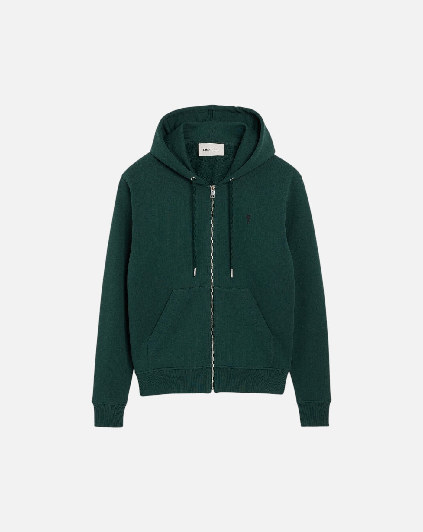 Sudadera Ami Paris with Contrasted Ami de Coeur HSW765 730 A258 BOTTLE GREEN/BLACK AMI PARIS 