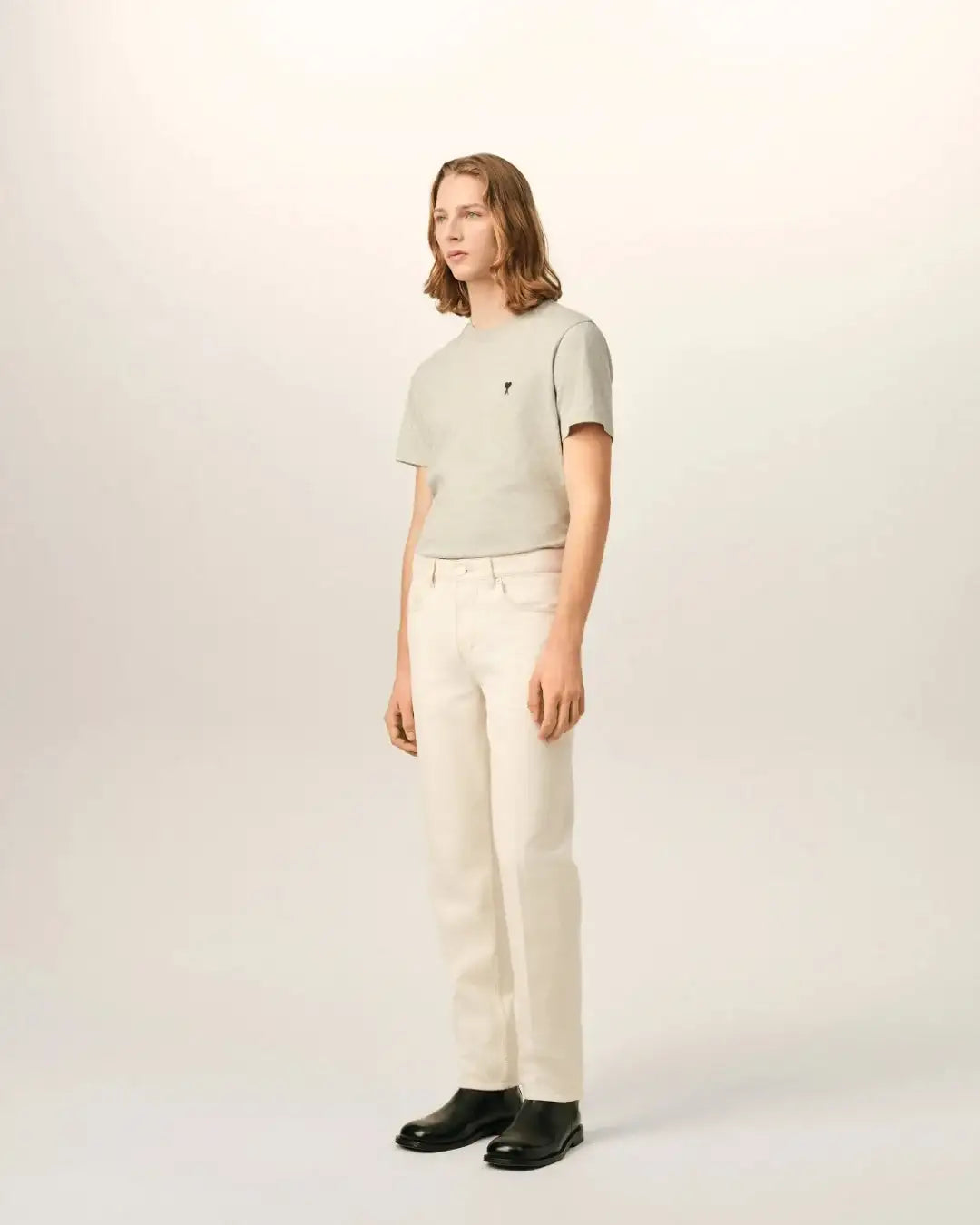 Pantalones Ami Paris Parisian Fit Jeans HTR921 DE0134 136 WHITE CREAM AMI PARIS 