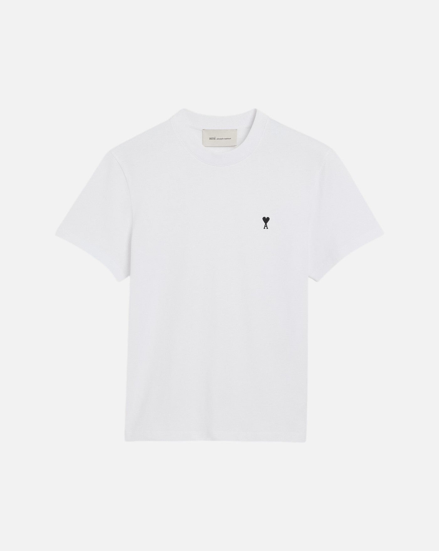 Camiseta Ami Paris with Contrasted Ami de Coeur HTS346 724 100 WHITE AMI PARIS 
