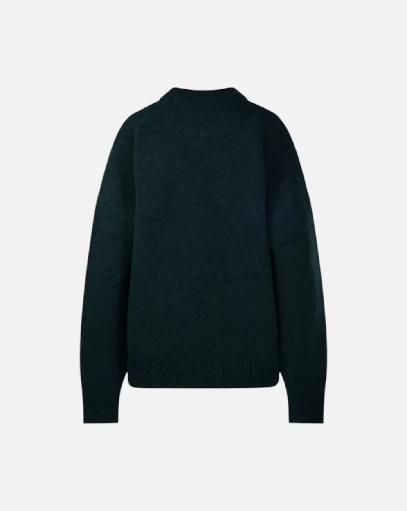 Jersey Ami Paris Quota Crewneck Sweater with Ami de Coeur UKS836 KN0135 A279 BOTTLE GREEN/OFF WHITE AMI PARIS 