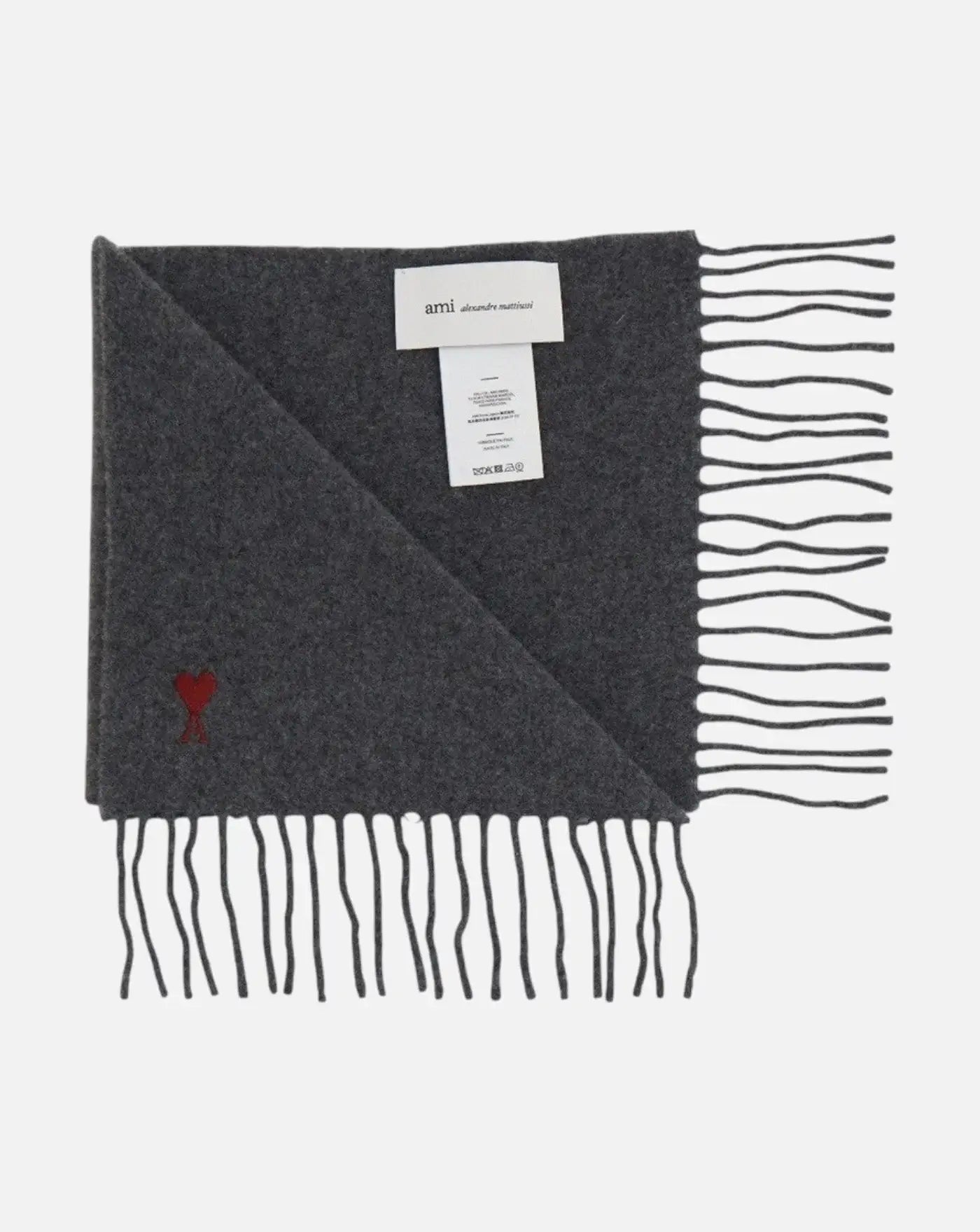 Bufanda Ami Paris Quota Wool Scarf with Red USF705 AW0047 A189 AMI PARIS 