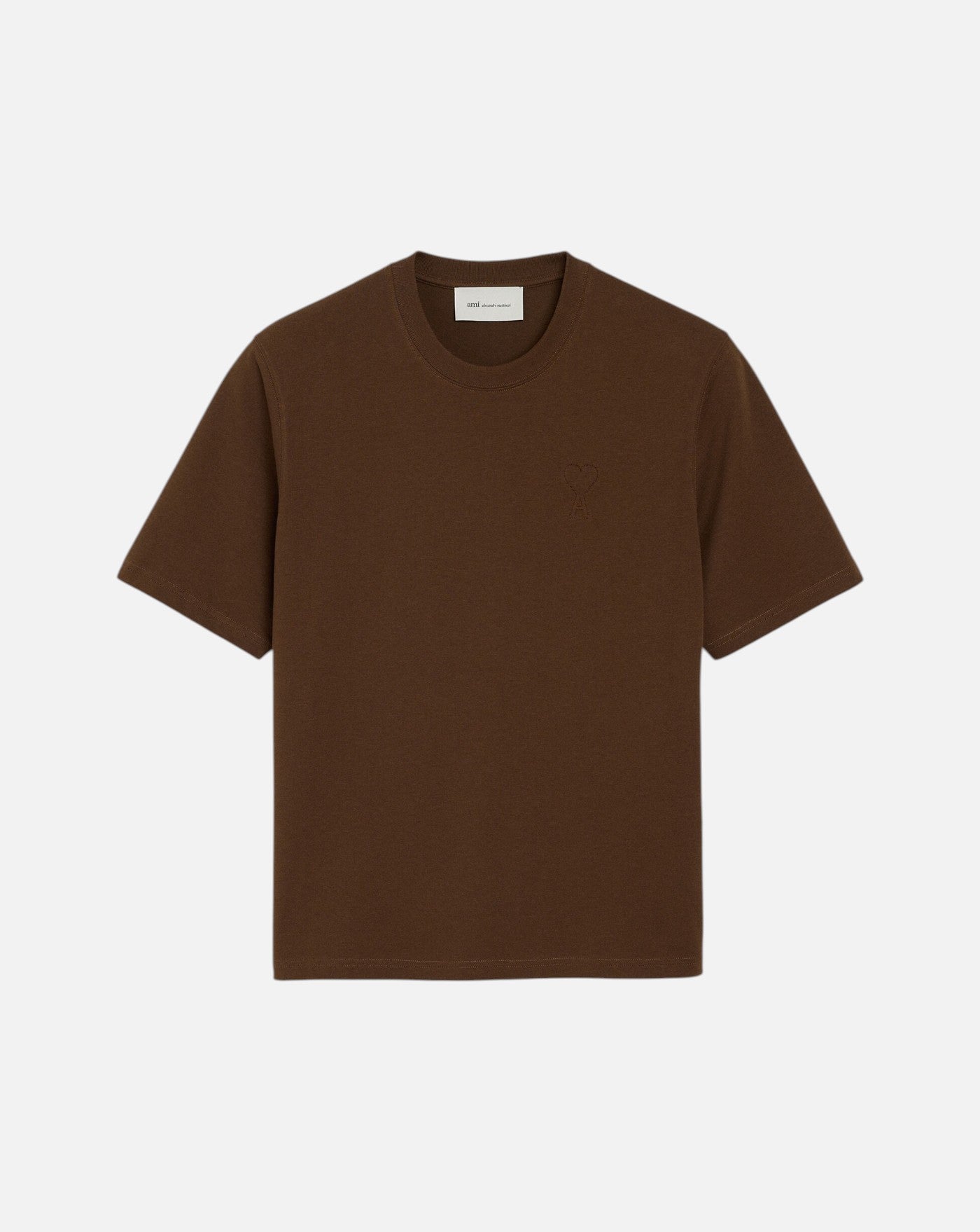 Camiseta Ami Paris with Tonal Embossed Big Ami de Coeur UTS357 726 2221 CHOCOLATE AMI PARIS 