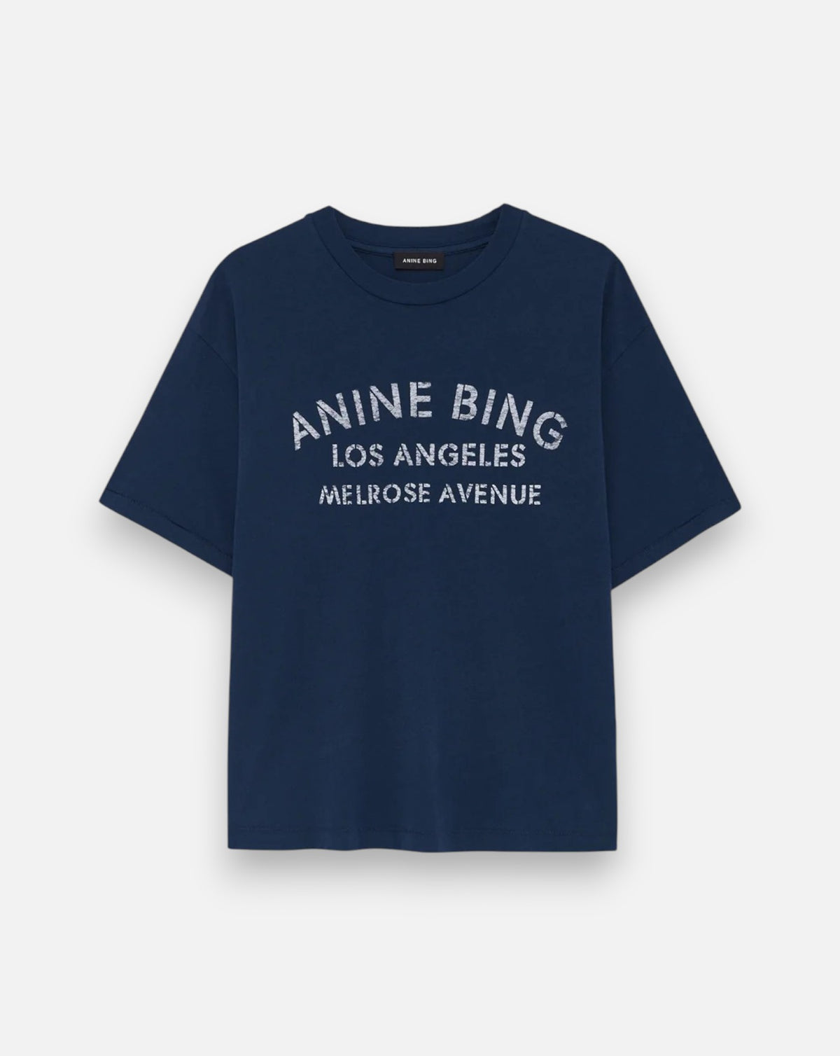 Camiseta Anine Bing Cade Tee Melrose Stencil A0812930WBL1 WASHED BLACK ANINE BING 