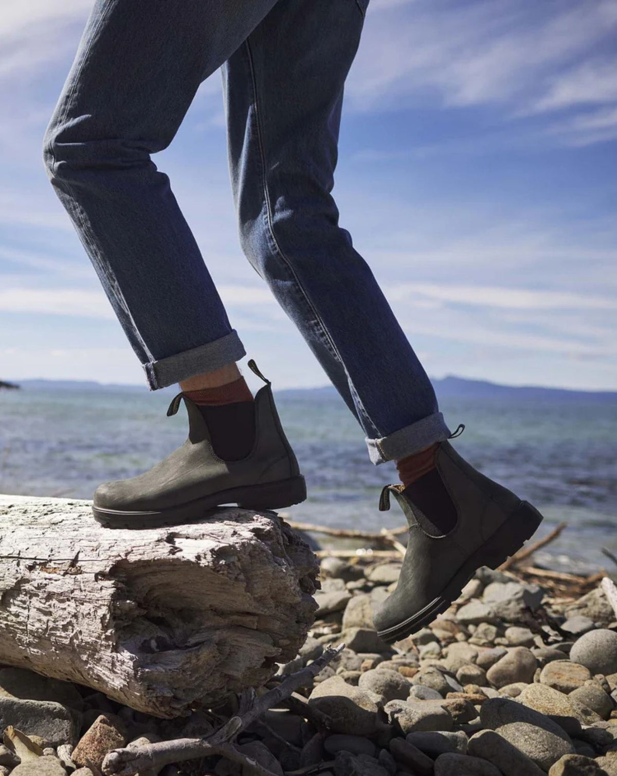 Botas Blundstone 587 Man<BR/> 587 RUSTIC BLACK LEATHER BLUNDSTONE 