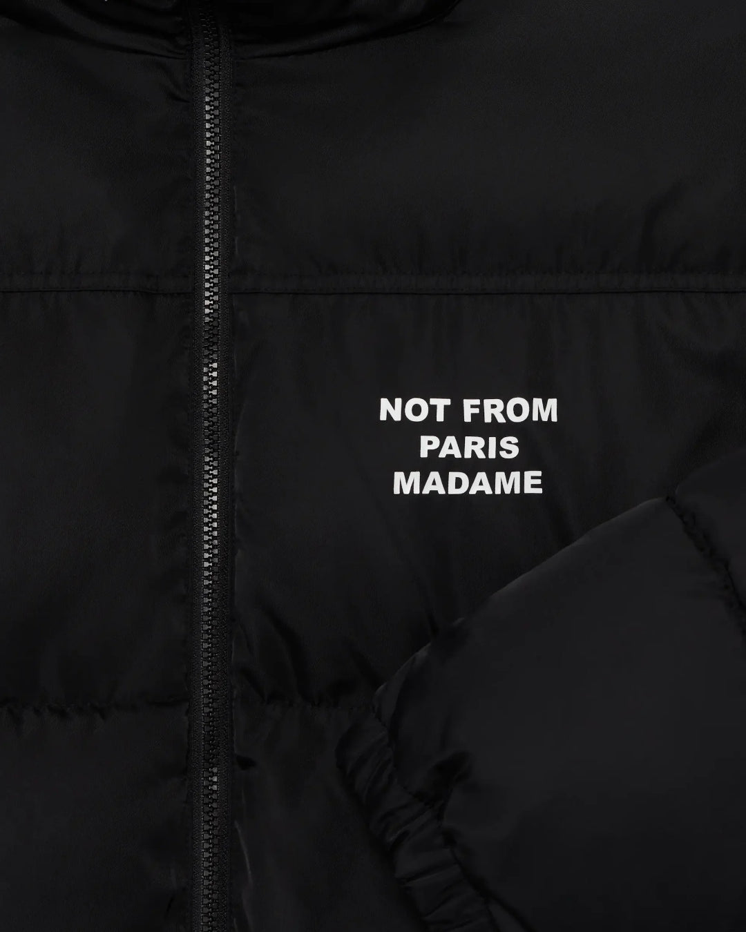Chaqueta Drole de Monsieur Slogan Puffer Jacket JT314 PA034 BLACK DROLE DE MONSIEUR 