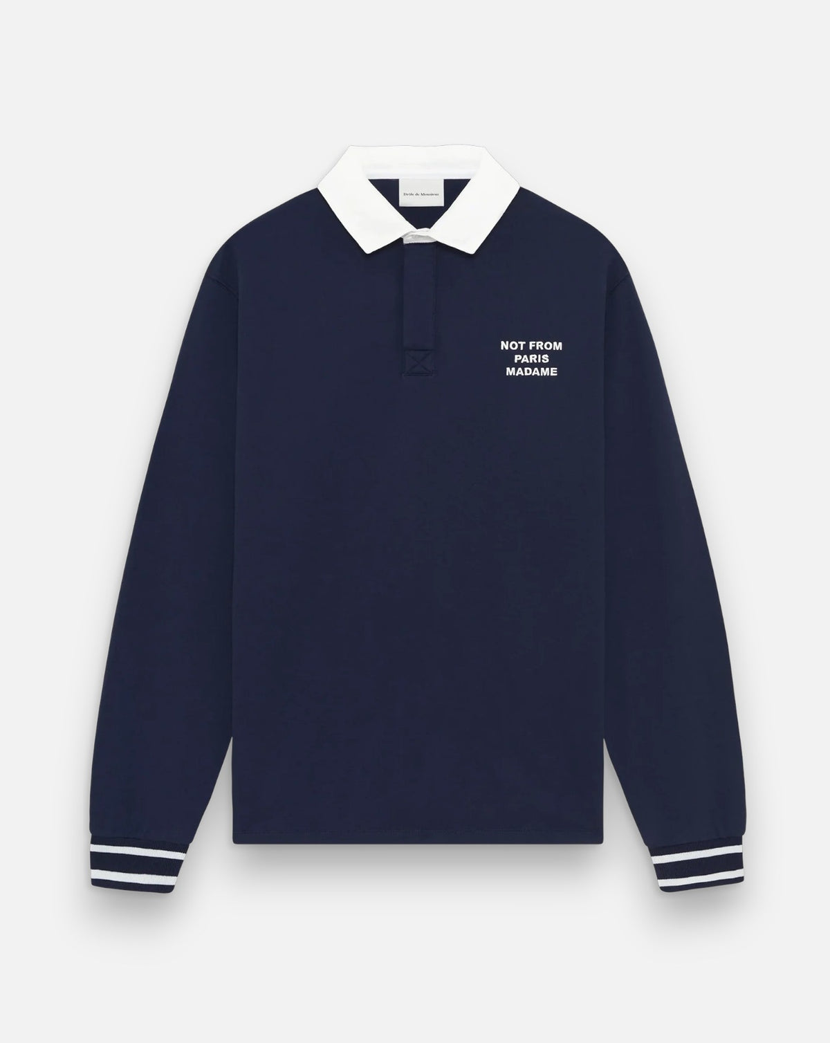 Polo Drôle de Monsieur Slogan Longsleeve Polo PL190 CO248 NAVY DROLE DE MONSIEUR 