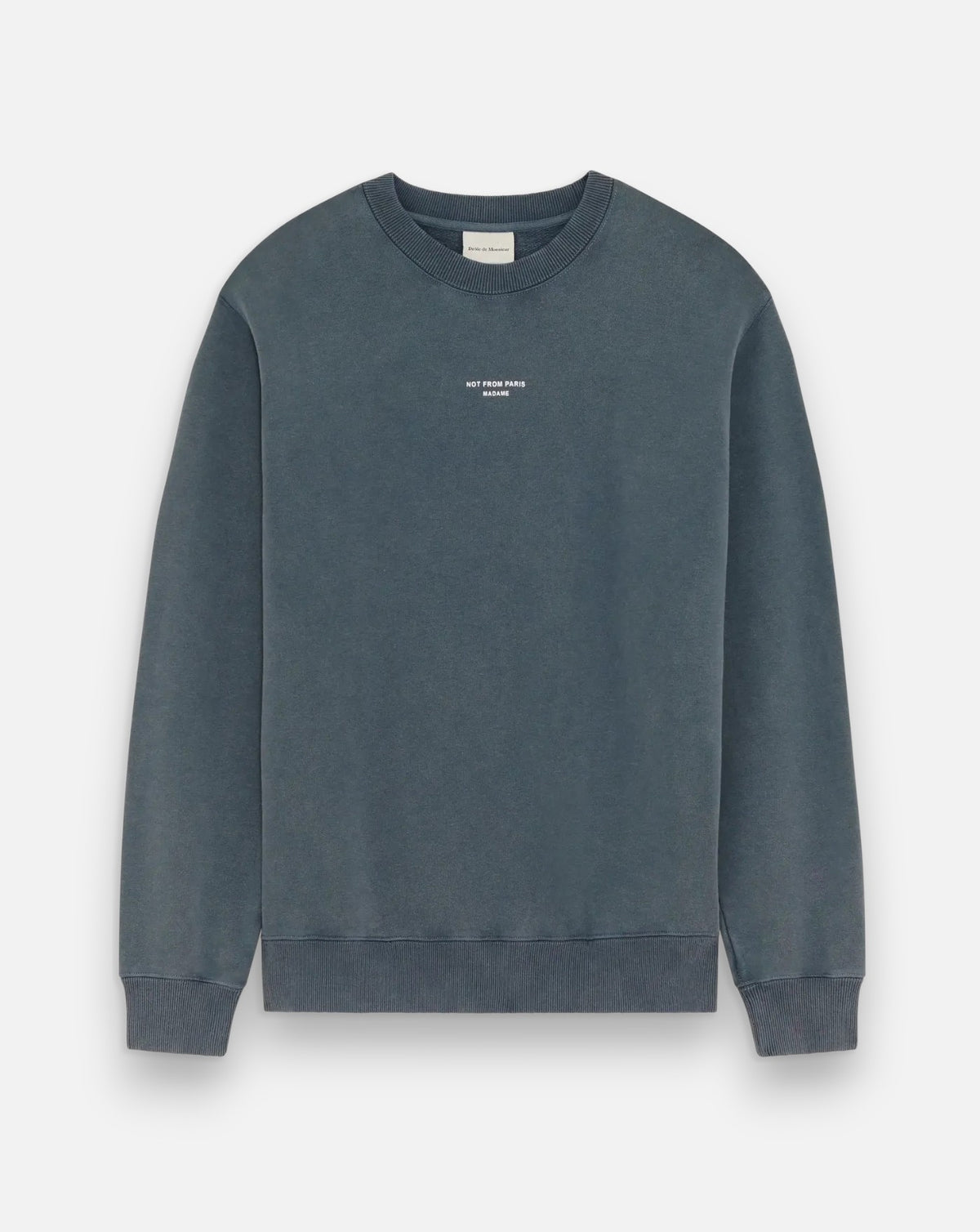 Sudadera Drôle de Monsieur Classic Slogan SW148 CO127 DARK GREY DROLE DE MONSIEUR 