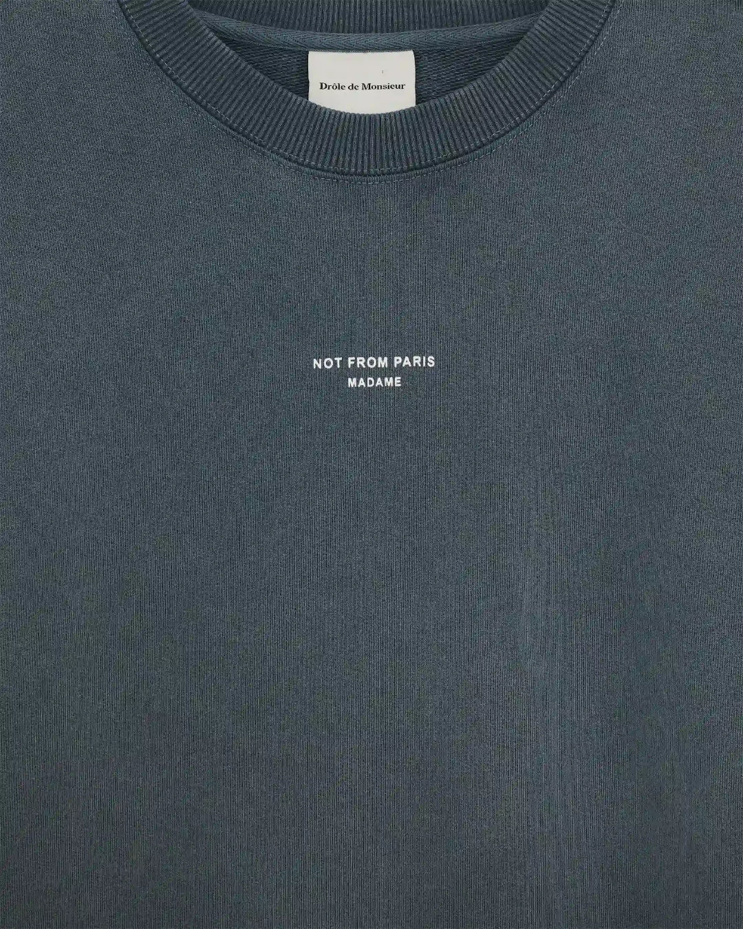 Sudadera Drôle de Monsieur Classic Slogan SW148 CO127 DARK GREY DROLE DE MONSIEUR 