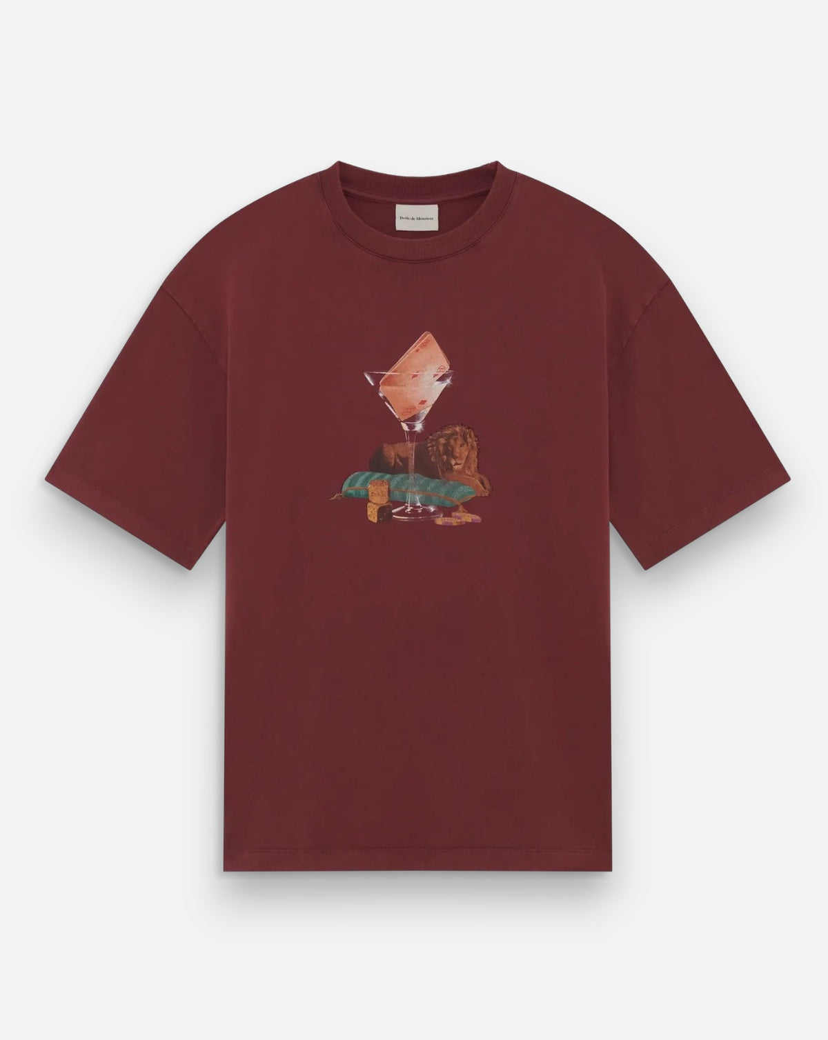 Camiseta Drole de Monsieur Glass Lion TS354 CO248 BURGUNDY DROLE DE MONSIEUR 