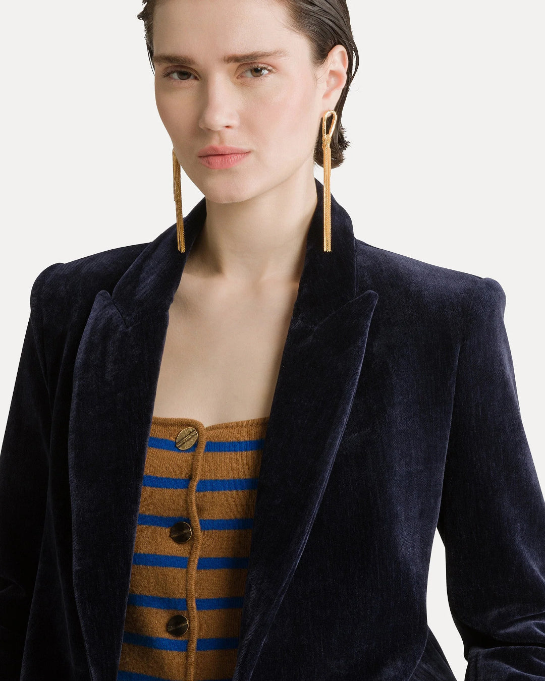 Chaqueta Forte Forte Double Twill Velvet Double-Breasted Blazer 15021 NOTTE FORTE FORTE 