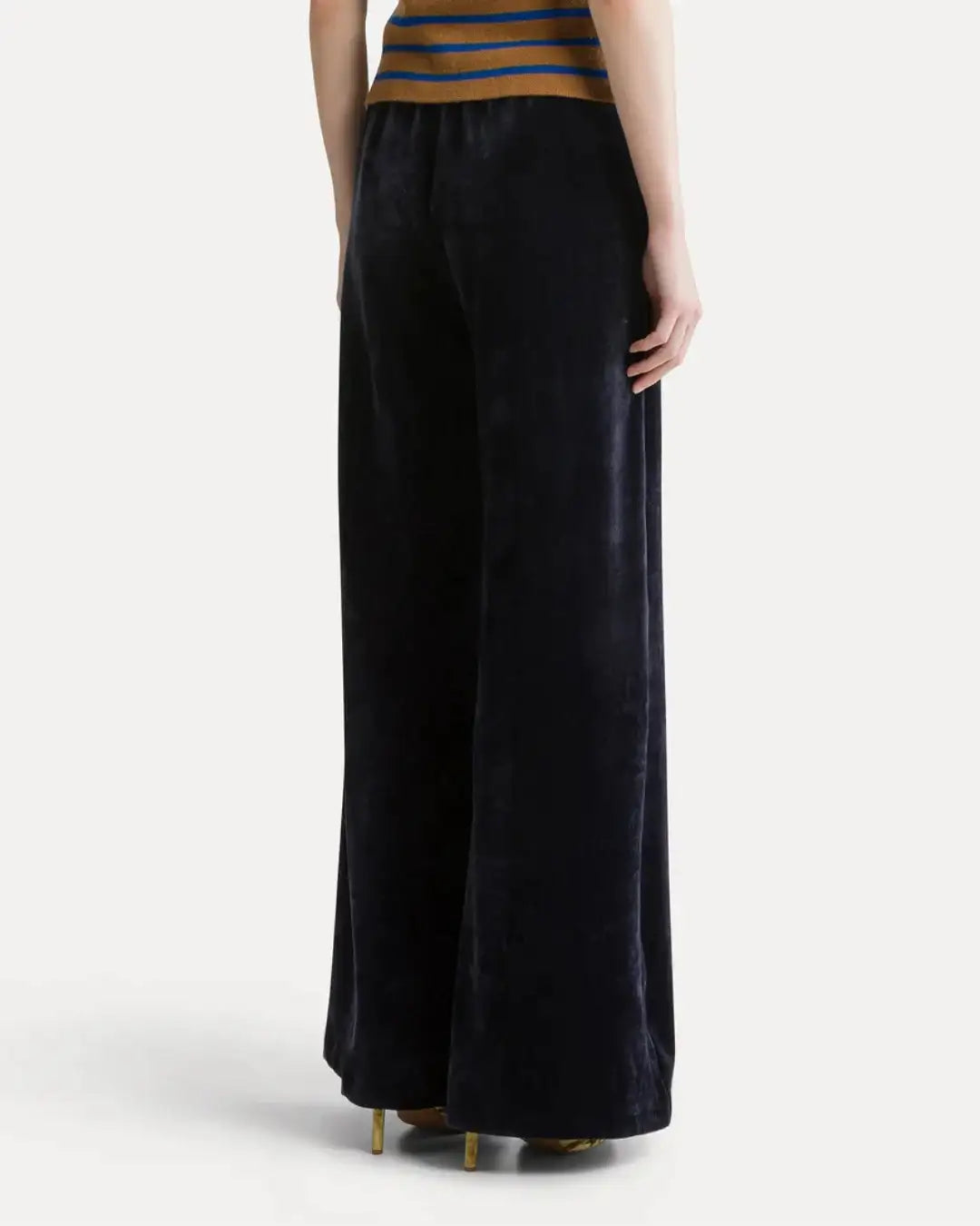 Pantalones Forte Forte Double Twill Velvet High Waist 15022 NOTTE FORTE FORTE 