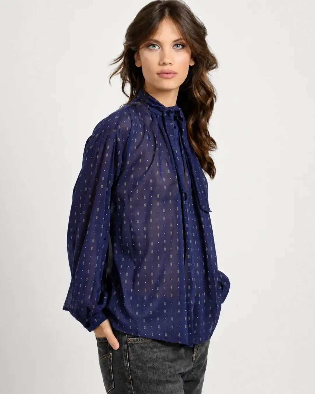 Blusa Forte Forte "Le club" Print co/se Voile Bohemian 15119 NOTTE FORTE FORTE 