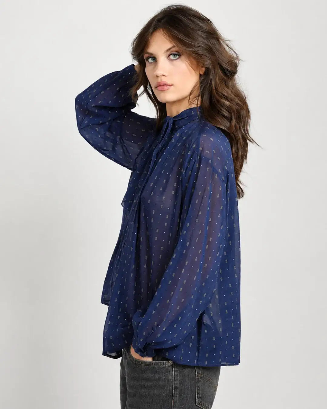 Blusa Forte Forte "Le club" Print co/se Voile Bohemian 15119 NOTTE FORTE FORTE 