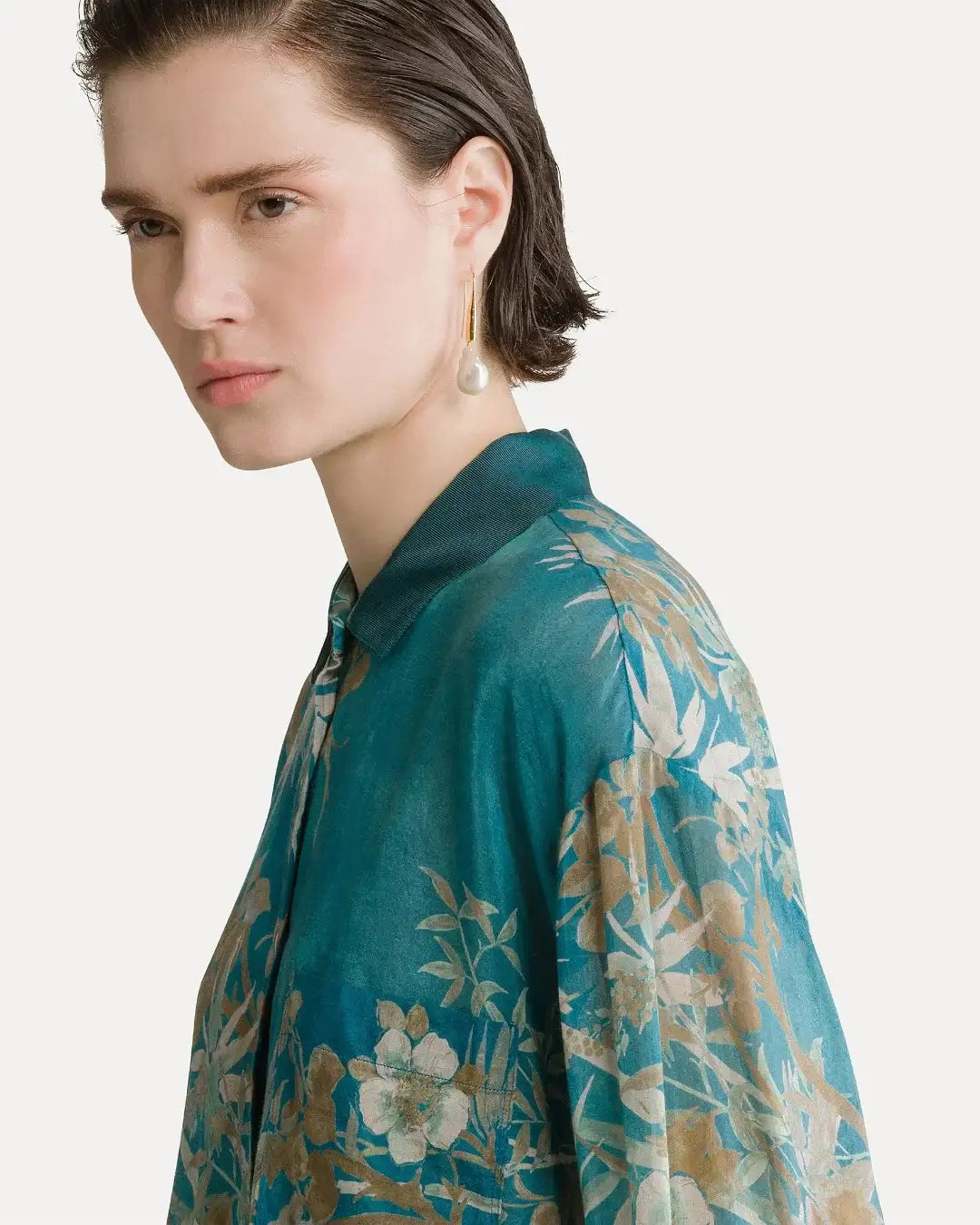 Camisa Forte Forte "Le bambou secret" Print co/se Voile 15122 JADE FORTE FORTE 