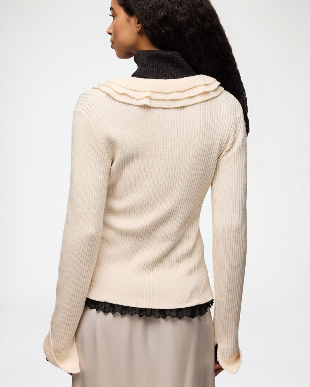 Top Ganni Ribbed Merino A1040528 135 GANNI 