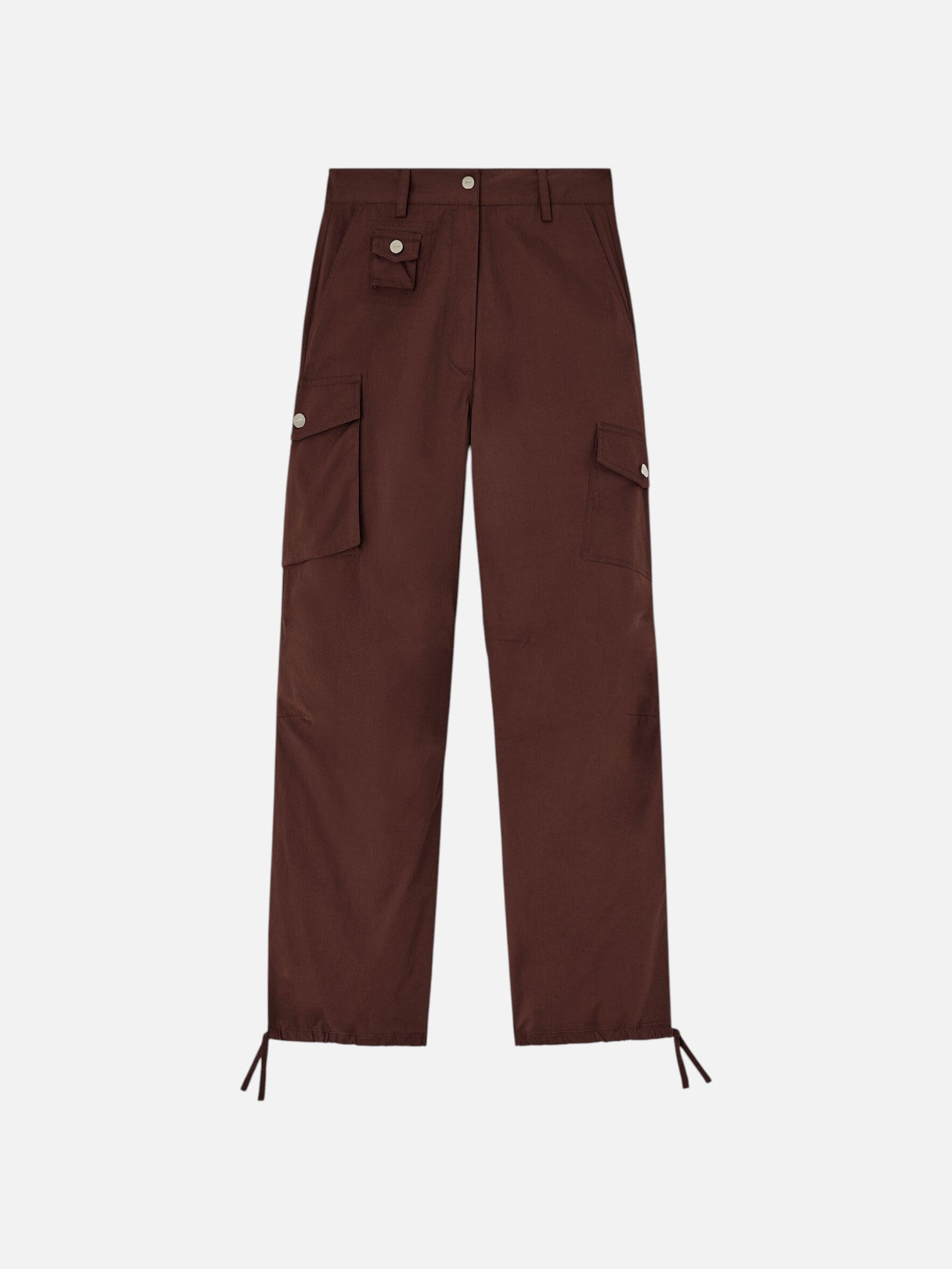 Pantalones Ganni Cargo Trousers in Brown Cotton<BR/> A1080164 979 GANNI 