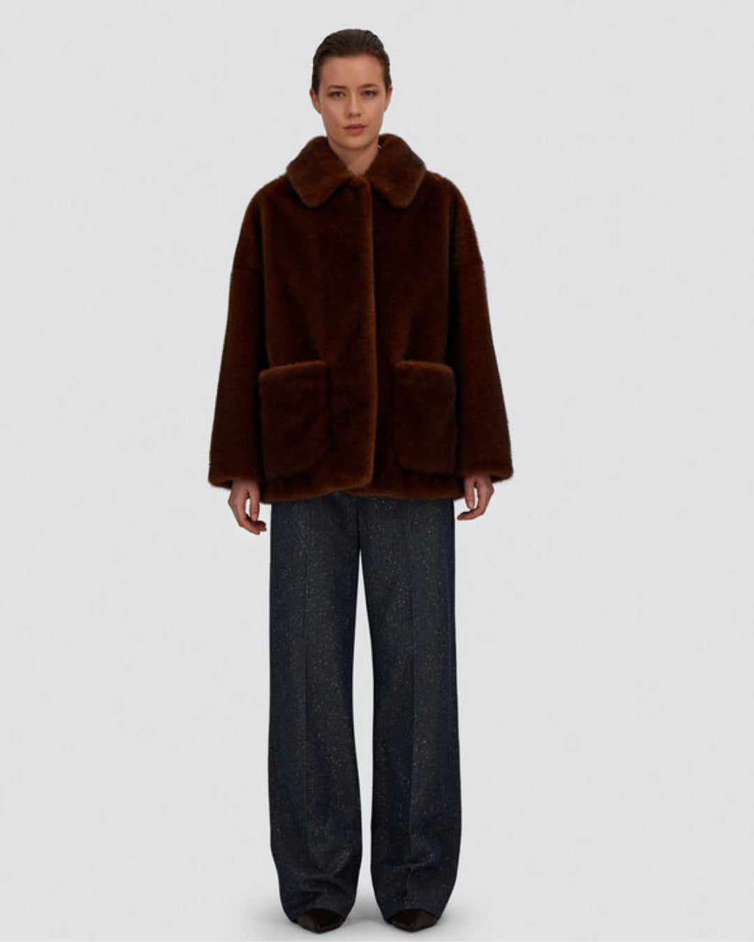 Abrigo Herno Woman's Knitted Half Coat GC000600D12739 8800 HERNO 