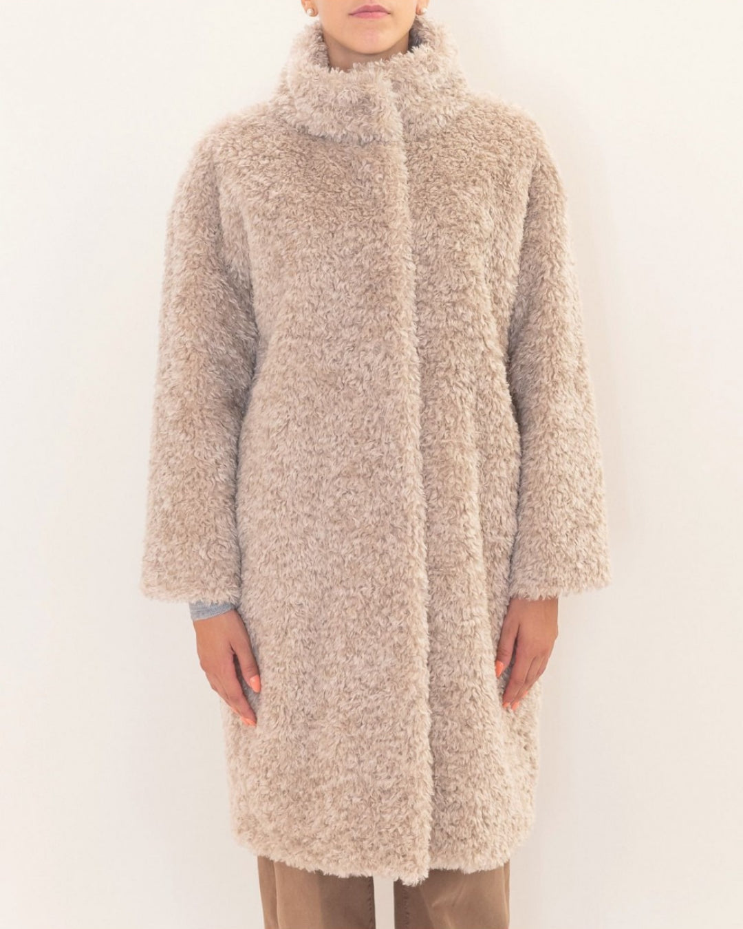 Abrigo Herno Woman's Knitted Half Coat GC000610D12421 1985 HERNO 