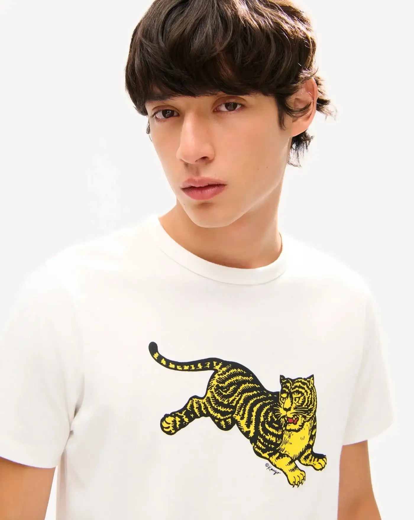 Camiseta Kenzo Jumping Tiger<BR/> FG65TS1654SG 02 OFF WHITE KENZO 