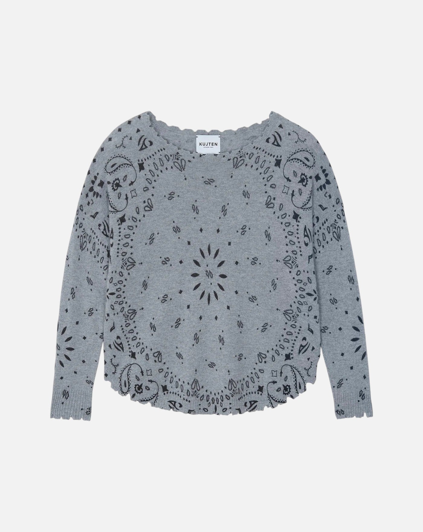 Blusa Kujten Mela Bandana F2500 148 GRIS CHINE KUJTEN 