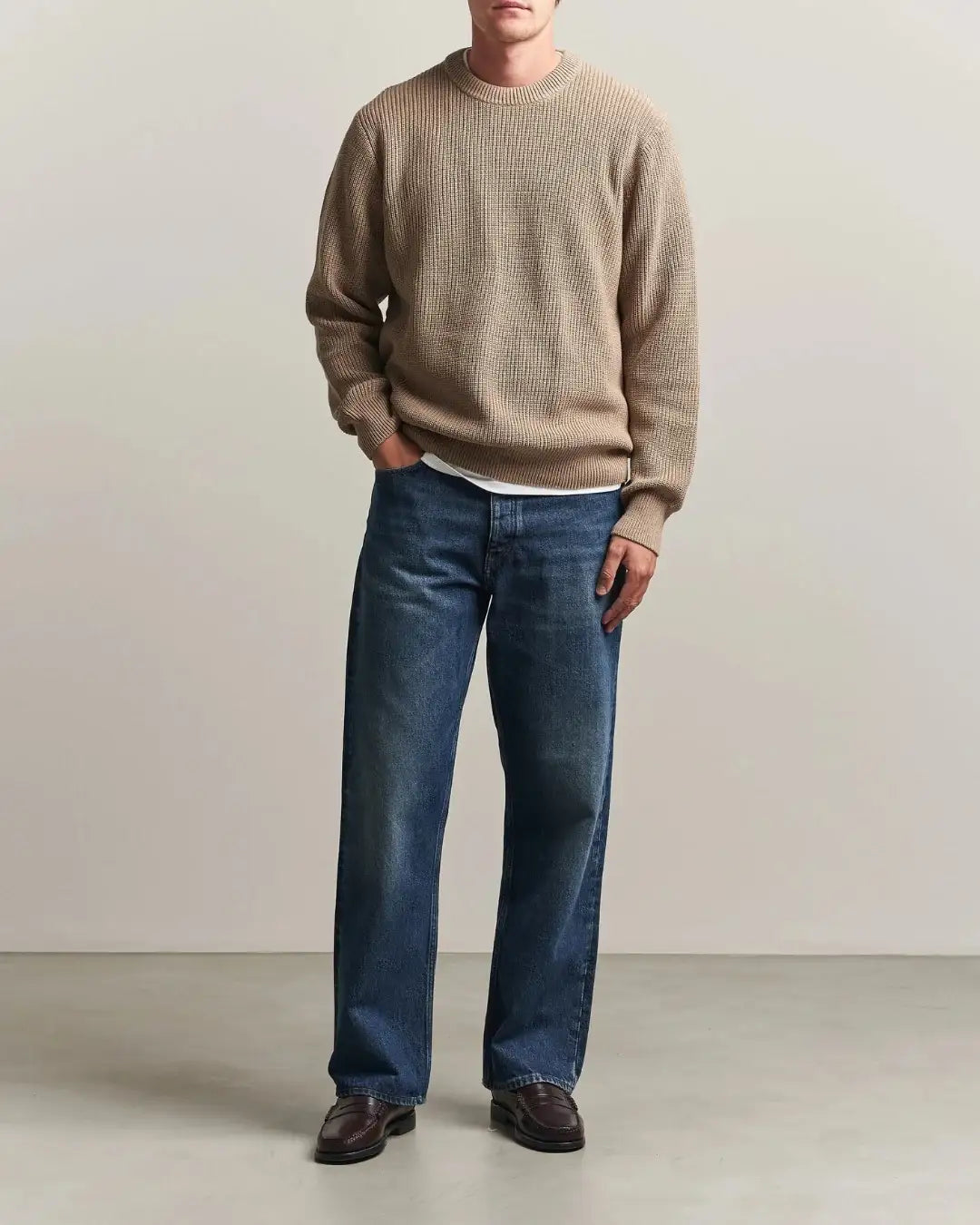 Jersey Les Deux Rib Crewneck Knit 1002188 810 LES DEUX 