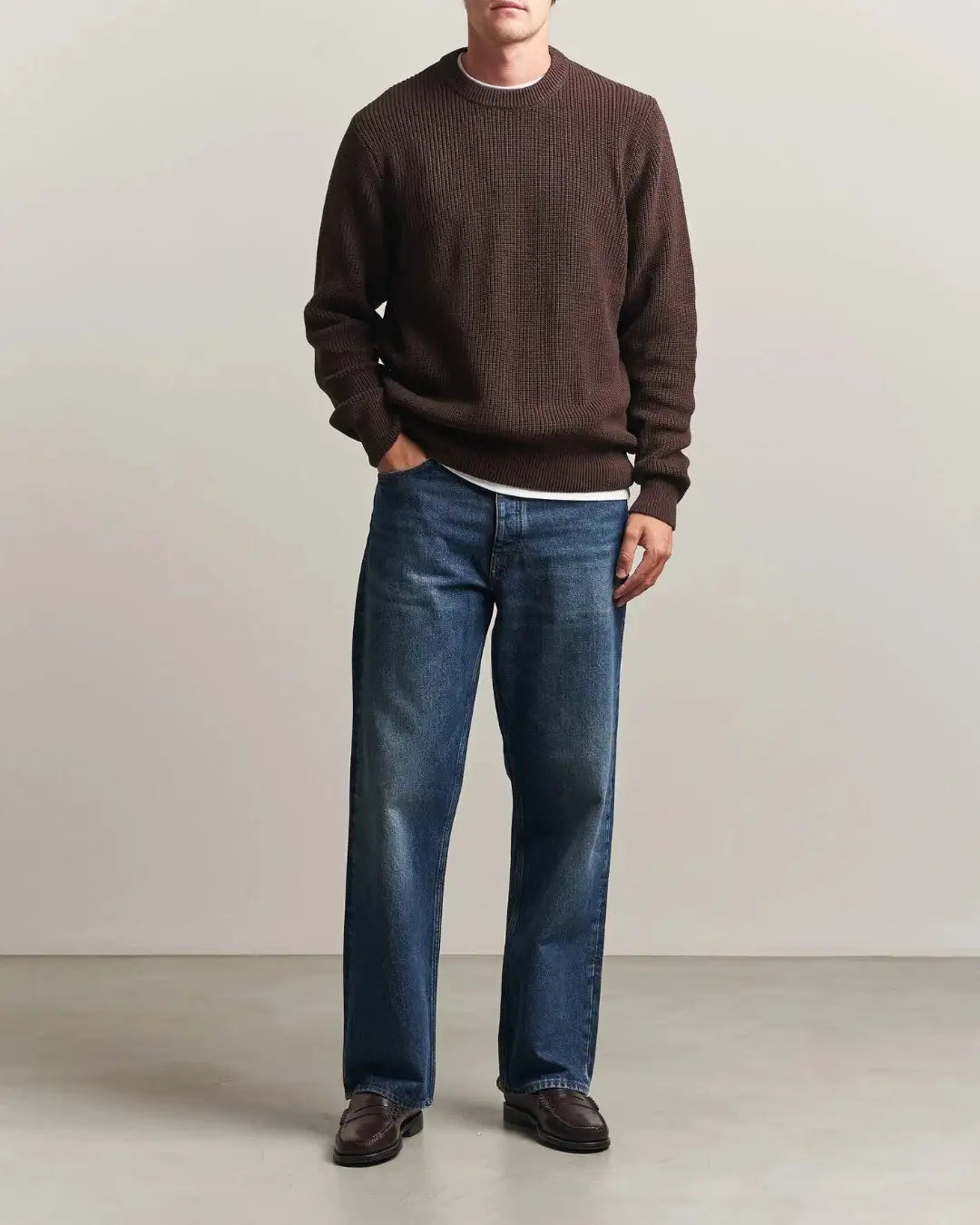 Jersey Les Deux Rib Crewneck Knit 1002188 867 LES DEUX 