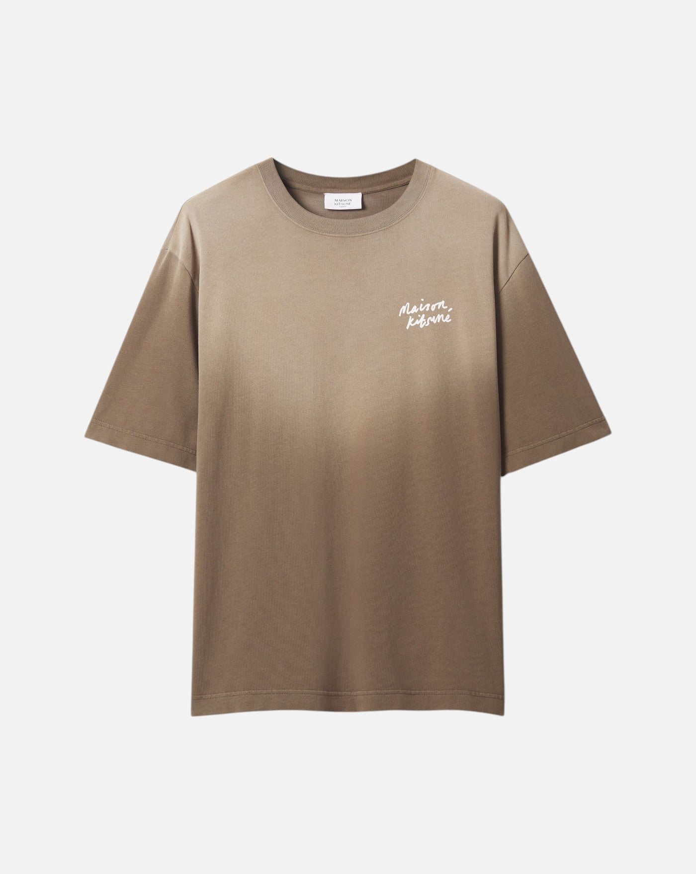 Camiseta Maison Kitsune Handwriting Faded Oversize MRMJT23KJBIT8 0644 MAISON KITSUNE 