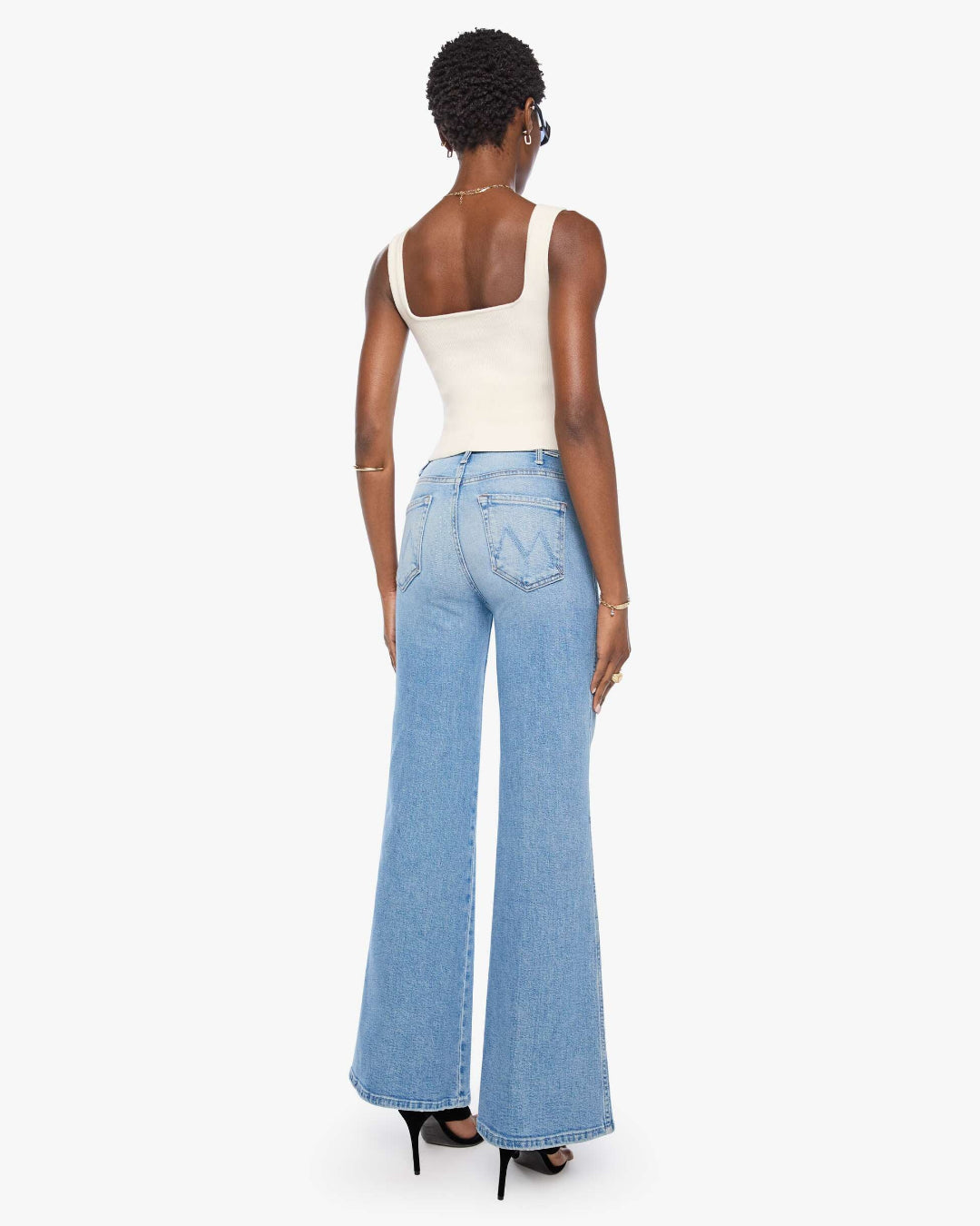 Denim Mother Hustler Roller Double Sneak 127281219 DDL MOTHER 