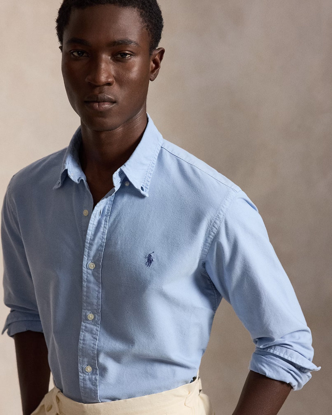 Camisa Polo Ralph Lauren Oxford 710805564528 CHAMBRAY BLUE POLO RALPH LAUREN 
