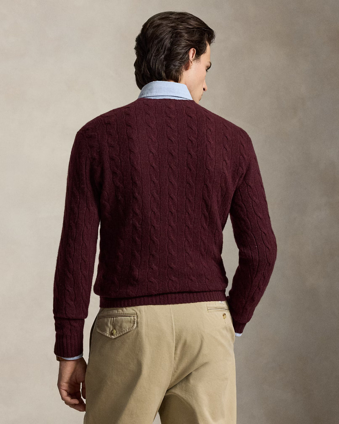 Jersey Polo Ralph Lauren Wool Cashmere 710876762011 AGED WINE HEATHER POLO RALPH LAUREN 