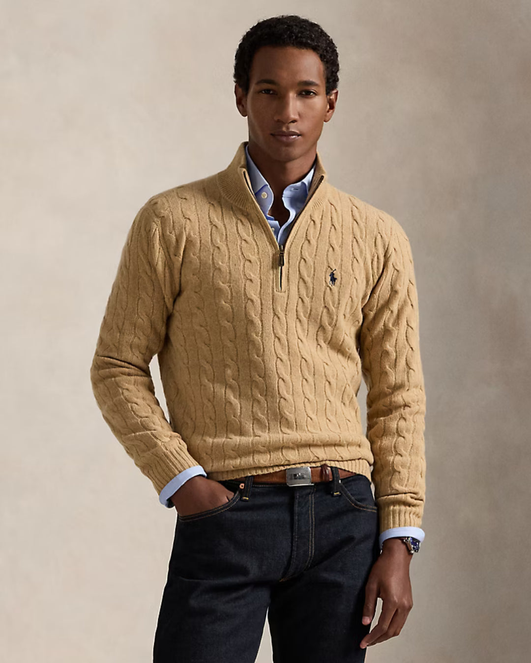 Jersey Polo Ralph Lauren Ochos 710876766006 CAMEL MELANGE POLO RALPH LAUREN 