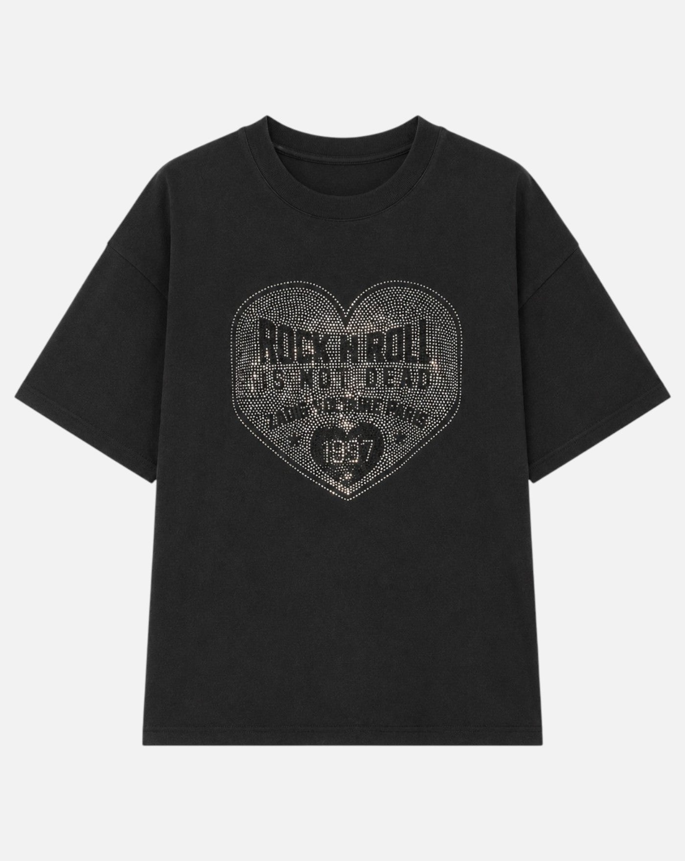 Camiseta Zadig & Voltaire Taida BC Heart RNR Strass JWTS02922 011 ZADIG & VOLTAIRE 