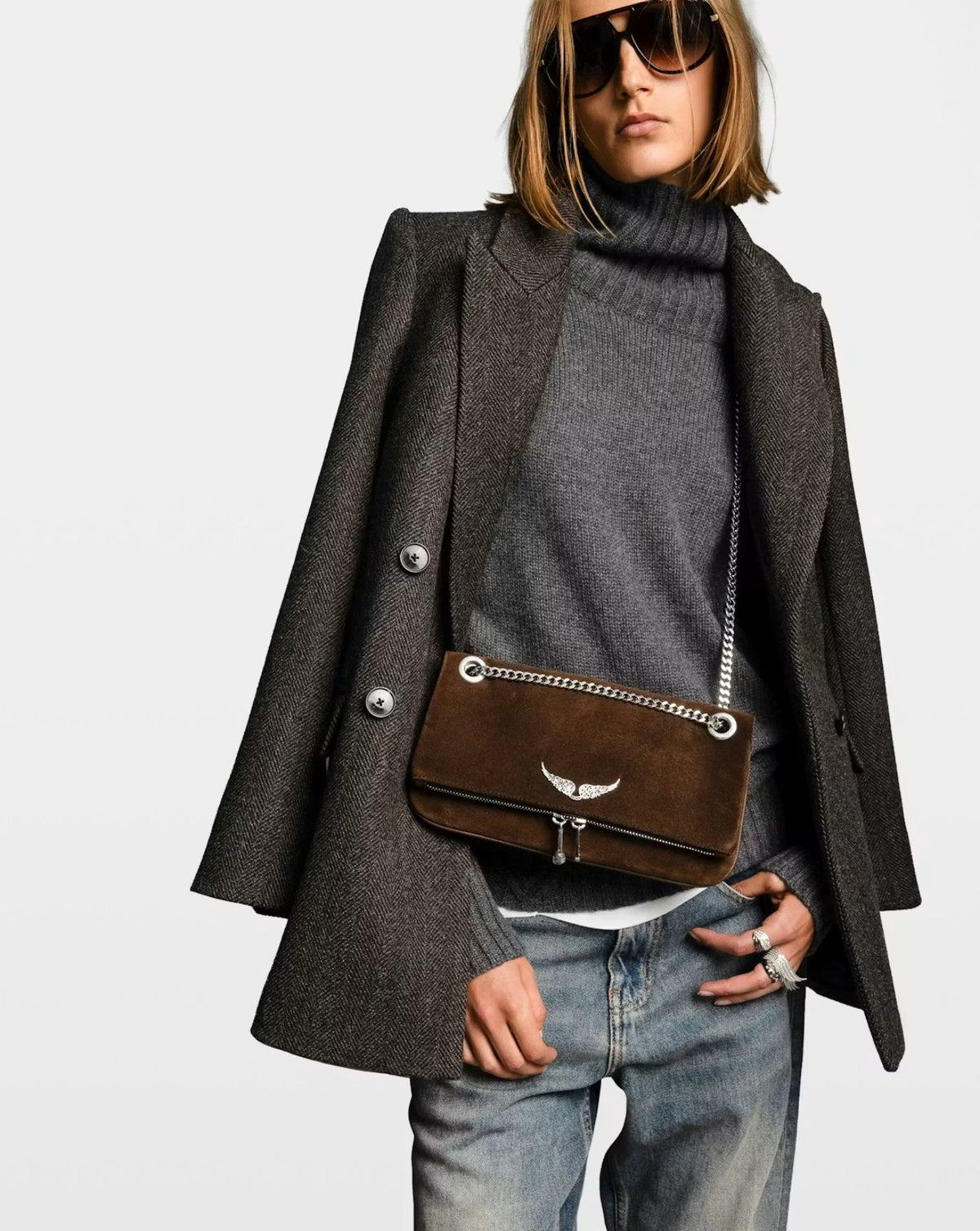 Bolso Zadig & Voltaire Rock II Suede LWBA04200 214 ZADIG & VOLTAIRE 