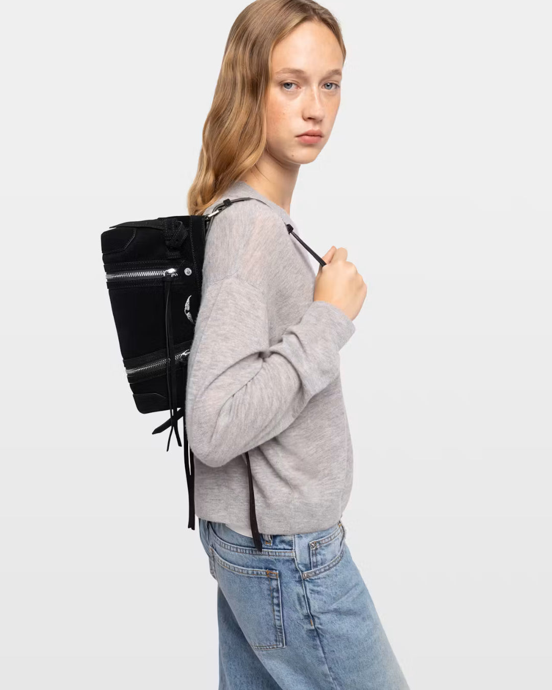 Bolso Zadig & Voltaire SUNNY RIDER XS SUEDE LWBA04539 011 ZADIG & VOLTAIRE 