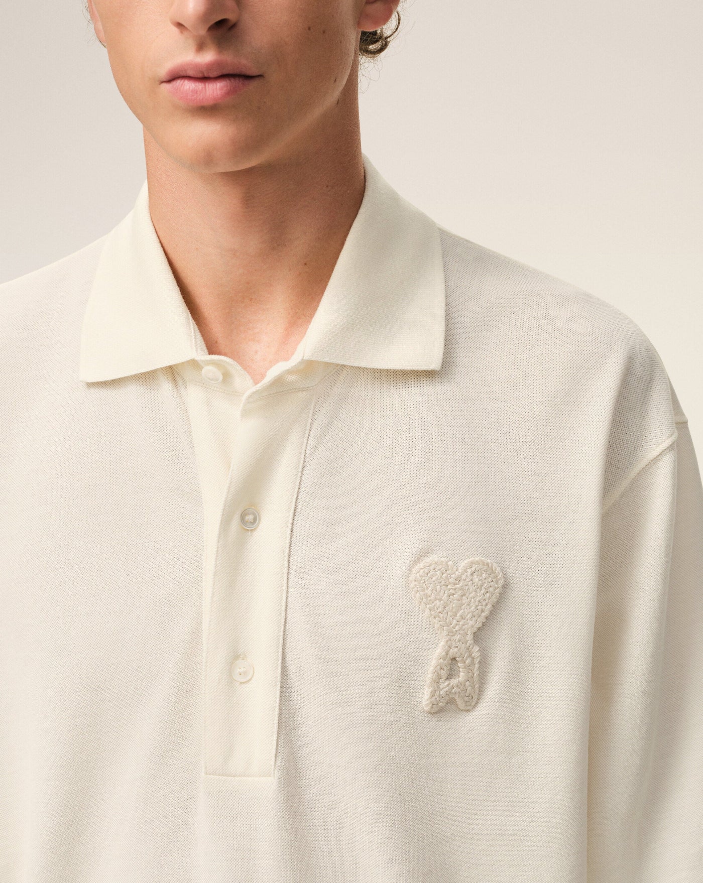 Polo Ami Paris Knitted Patch UPL428JE0221 136 AMI PARIS 