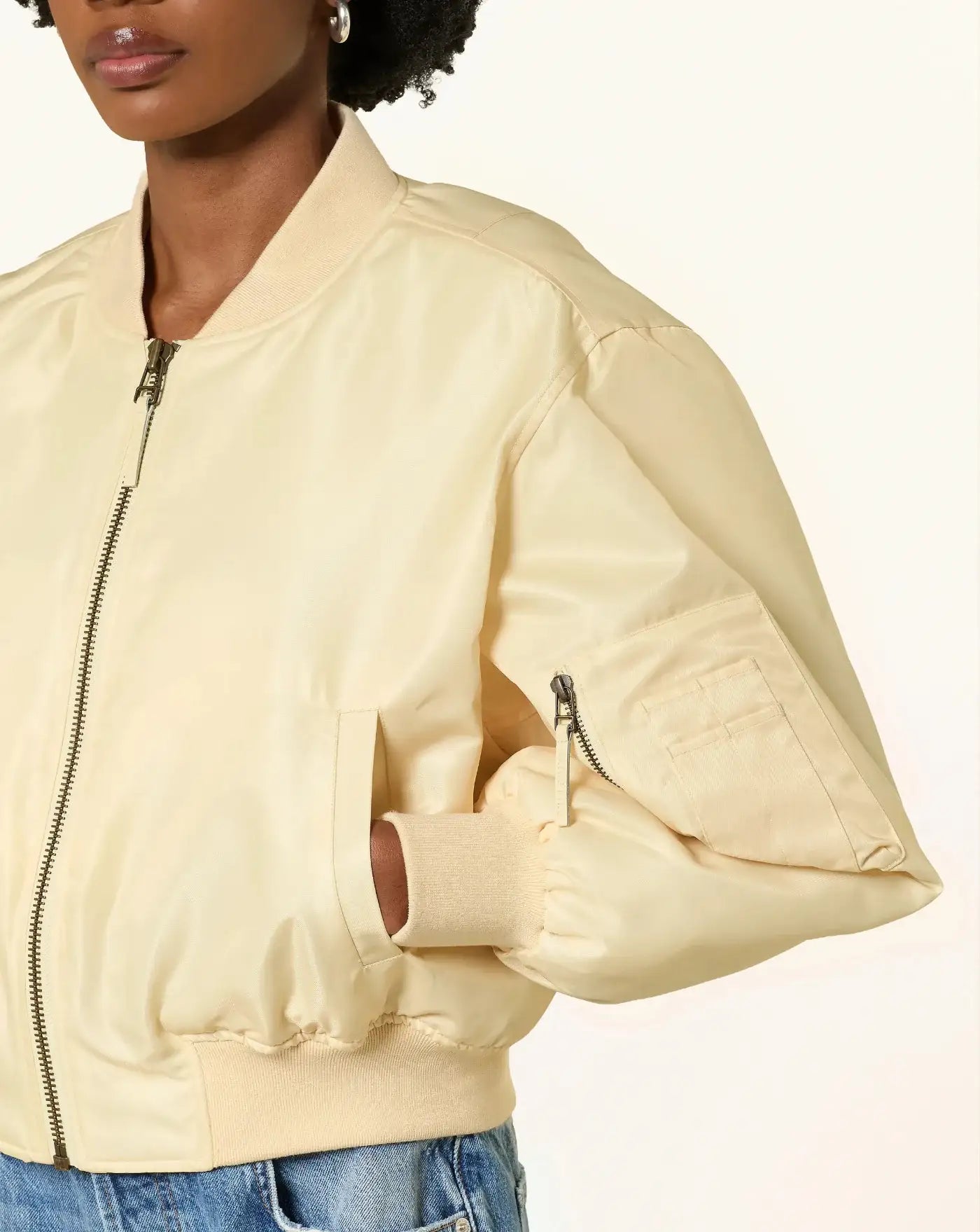 Chaqueta Anine Bing Cropped Leon Bomber A0112156CRM02 BUTTER YELLOW ANINE BING 