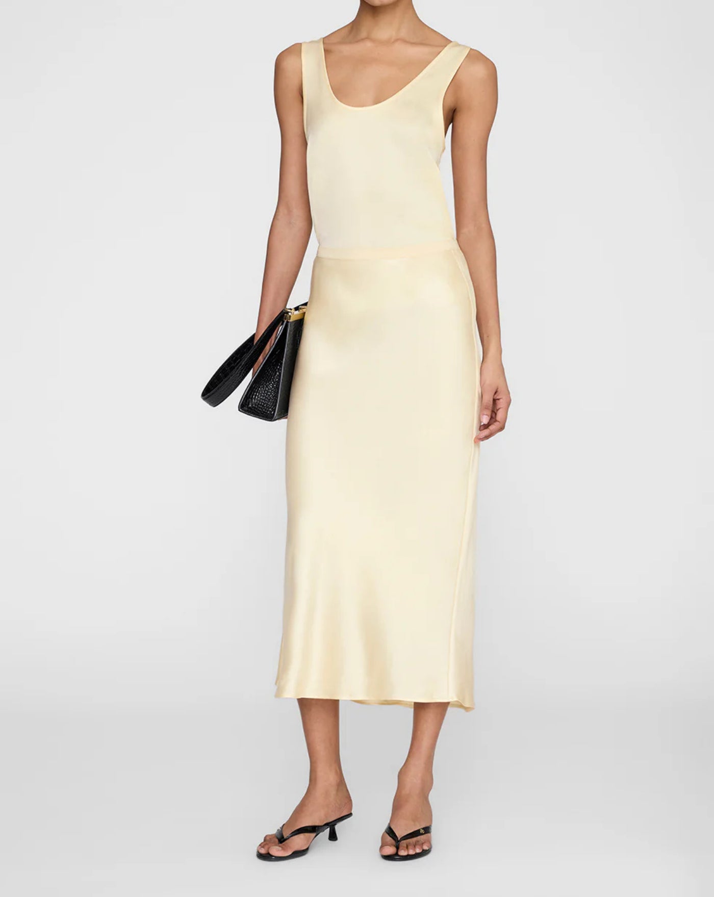 Falda Anine Bing Bar Silk Skirt A044001CRM02 BUTTER YELLOW ANINE BING 