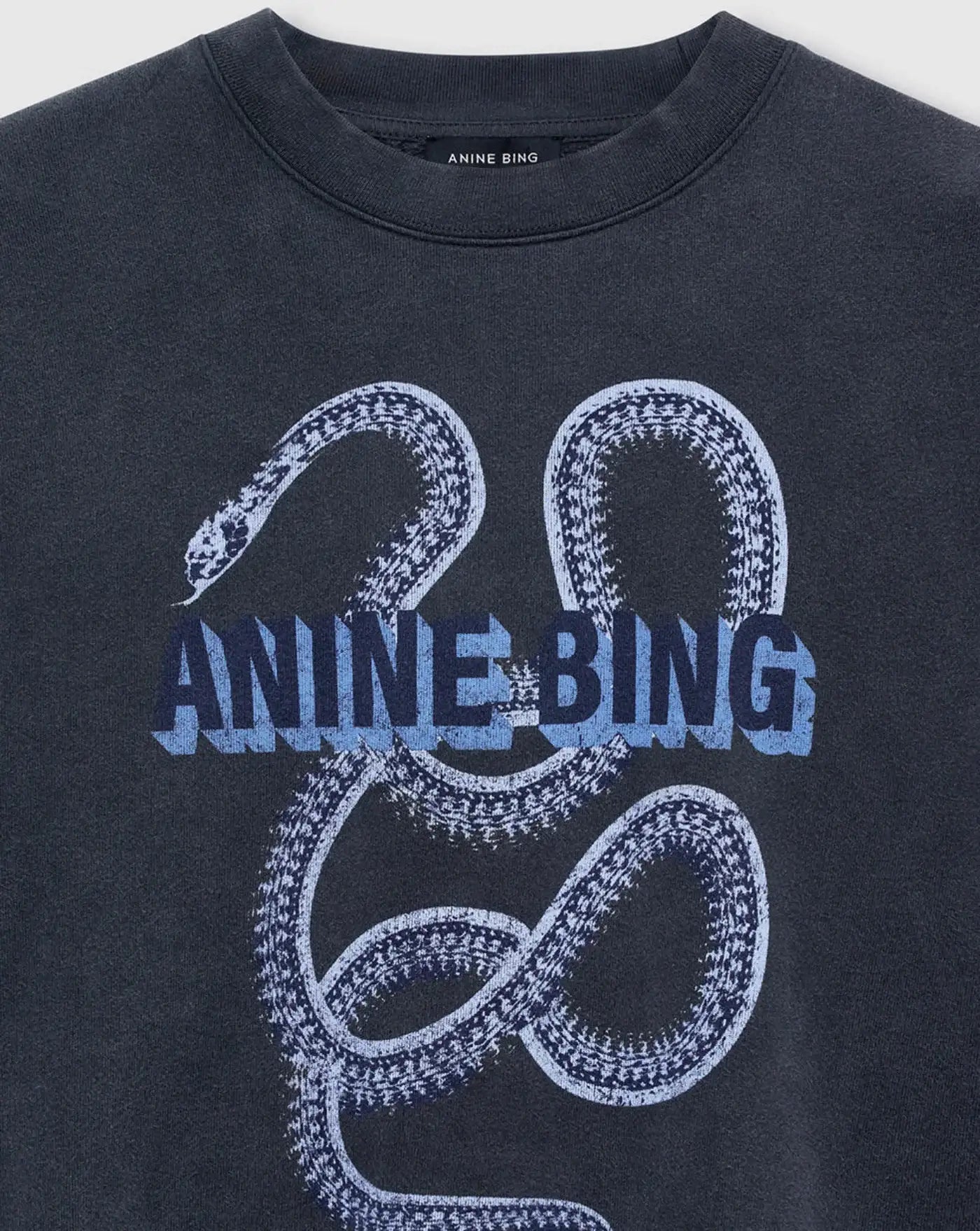 Sudadera Anine Bing Harvey Crew Snake A0812060WBL1  ANINE BING 