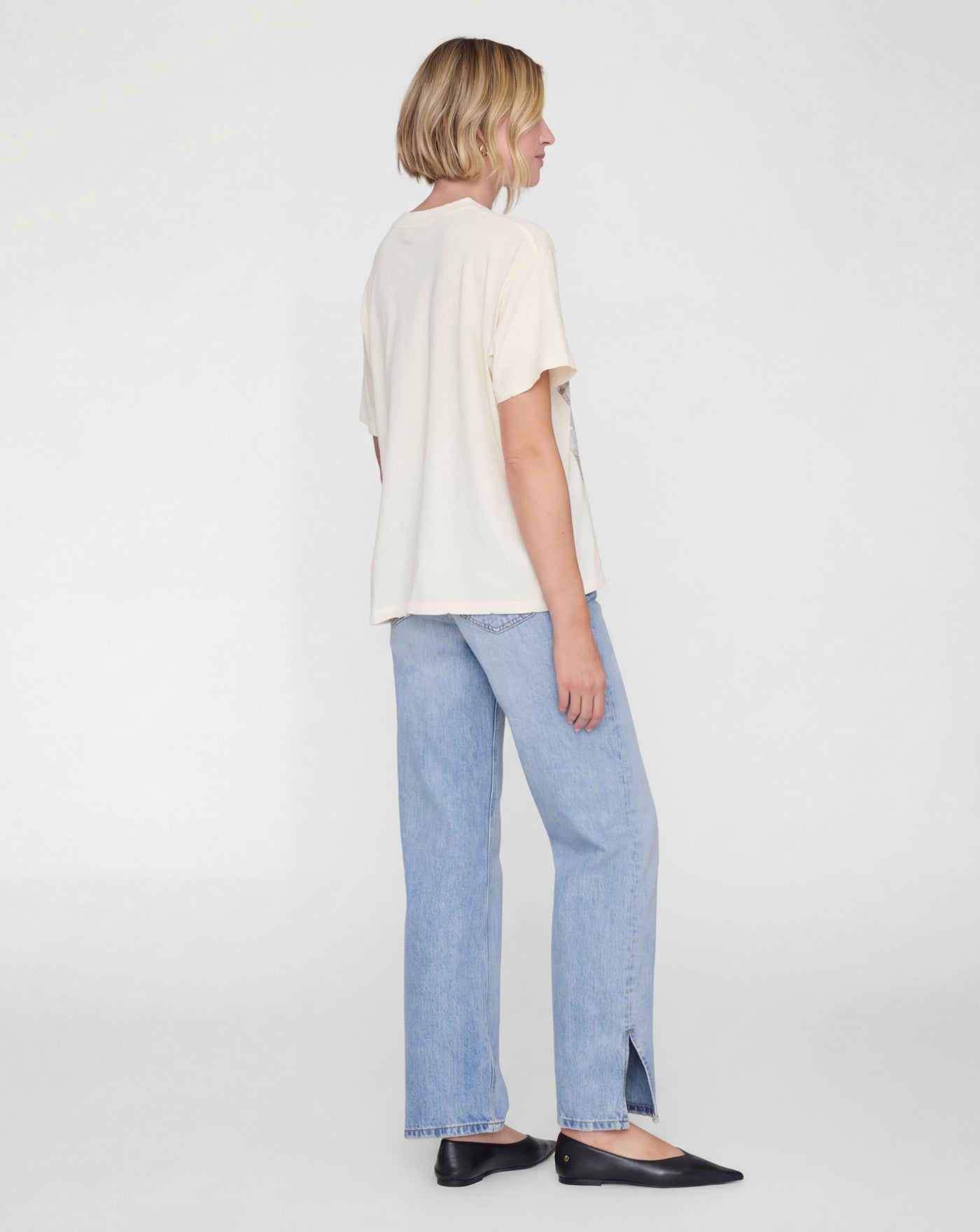 Camiseta Anine Bing Cade Tee Windflowers A0812078 OFW1OFF WHITE ANINE BING 