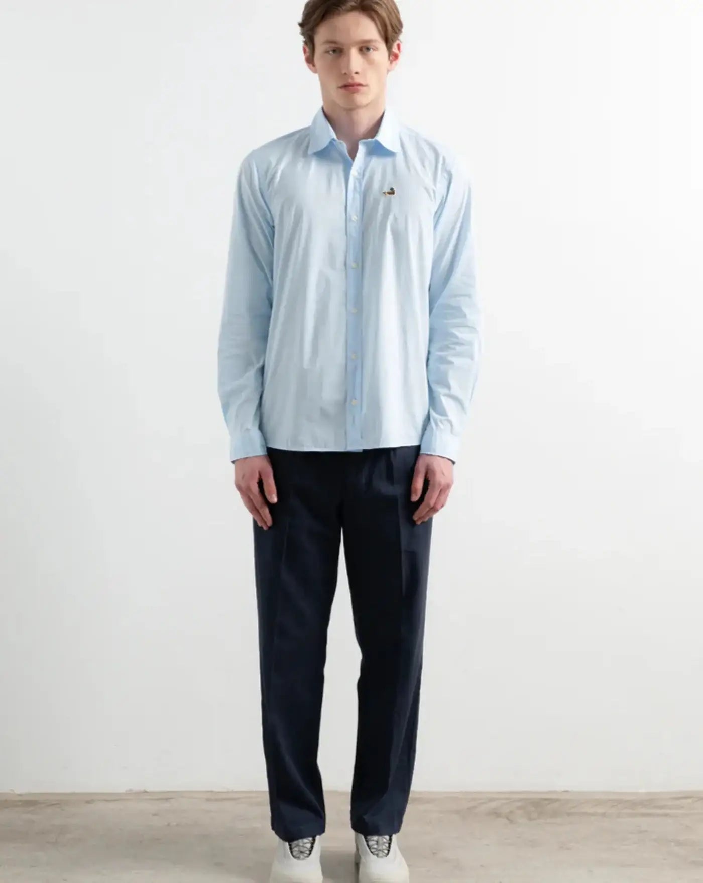 Camisa Edmmond Duck shirt popelin 1261004500 PLAIN LIGHT BLUE EDMMOND 