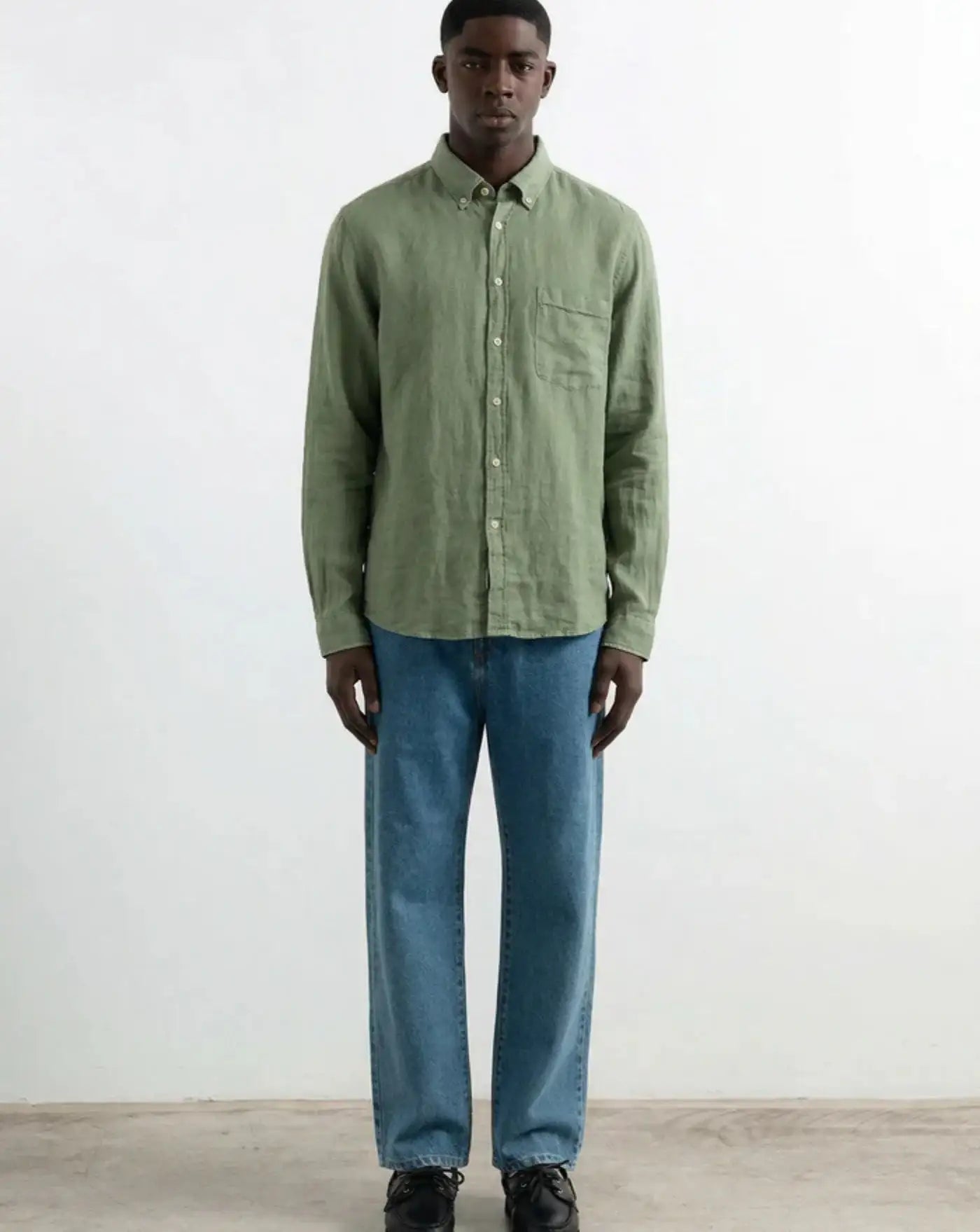 Camisa Edmmond linen shirt khaki 1261005680 PLAIN KHAKI EDMMOND 