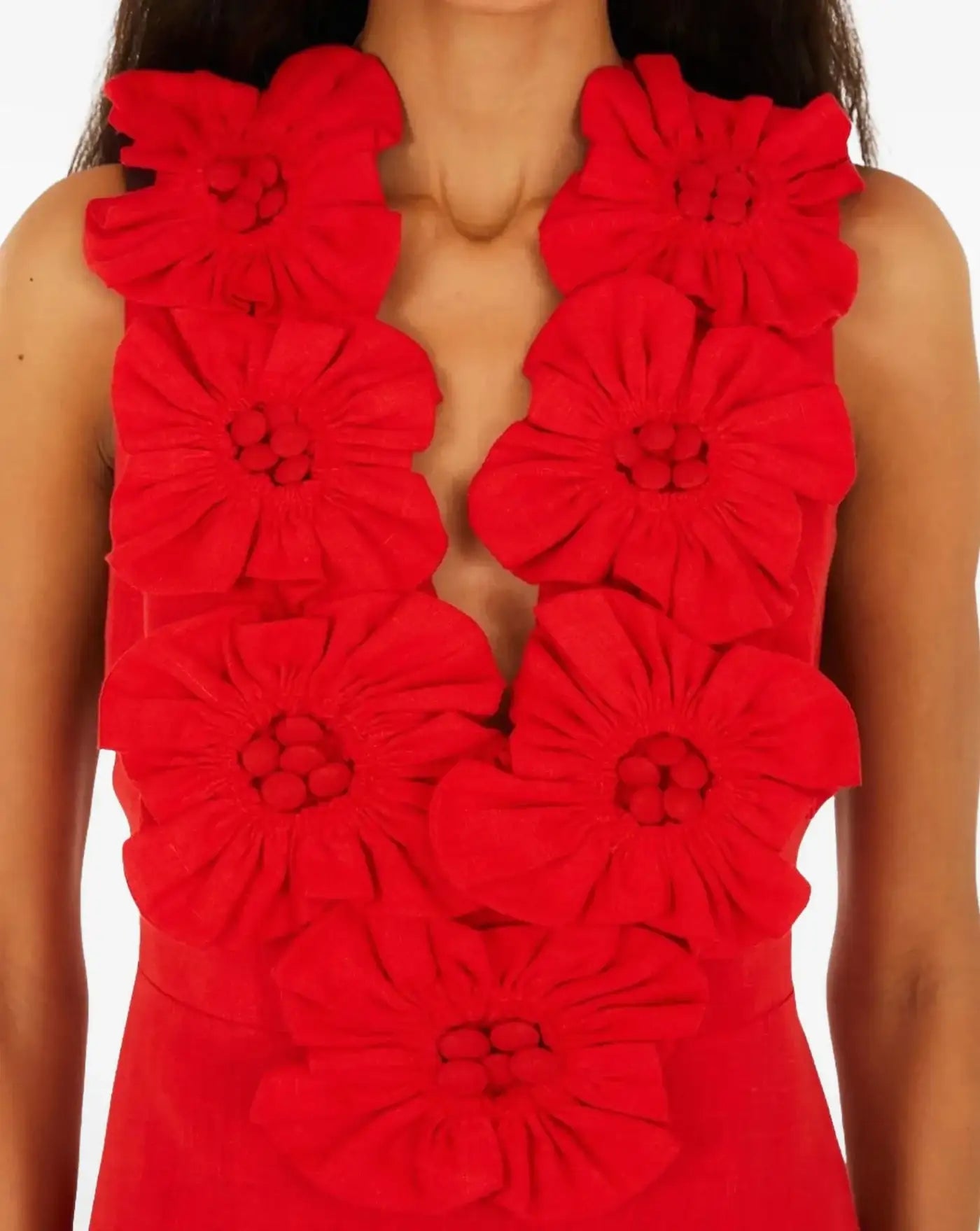 Vestido Farm Rio Rred Sleveless Midi Dress 347760 L0028 FARM RIO 