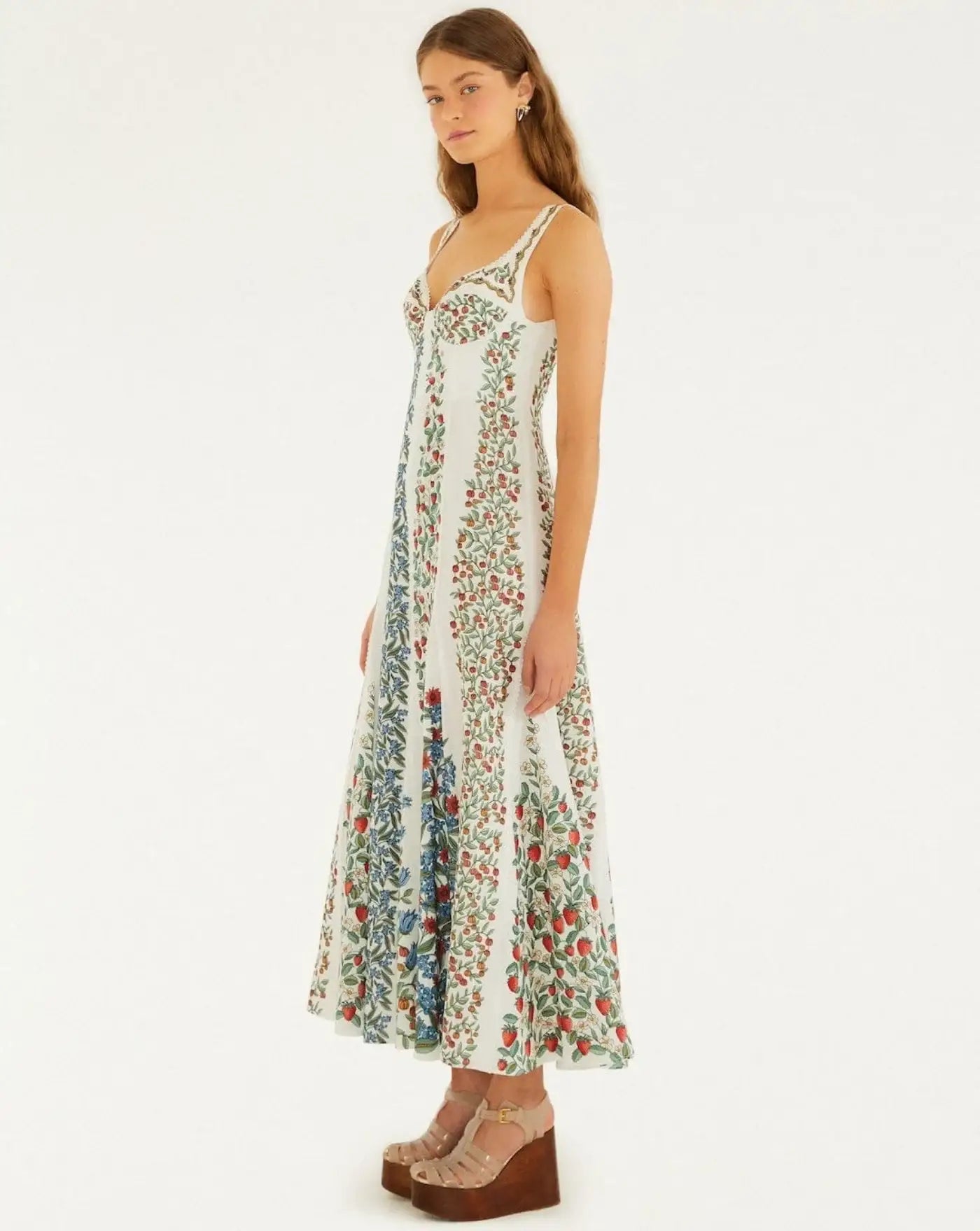 Vestido Farm Rio Fruit Beauty Off-White Maxi Dress 353561 26048 FARM RIO 