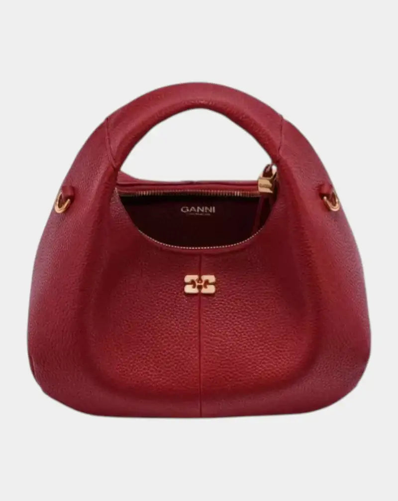 Bolso Ganni Hobo Mini Grained B2070123 06PGOJI BERRY GANNI 